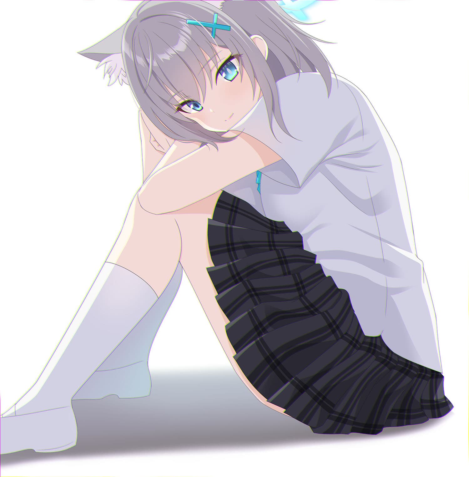 【P站画师】超爱制服兽耳美少女的画师，碧蓝档案 胡桃 月雪宫子 Niko 砂狼白子 插画师eko的美图作品推荐 P站画师-第10张