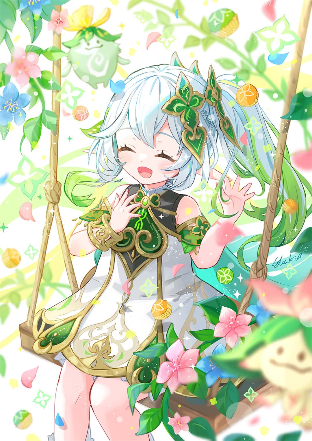【P站美图】碧蓝档案 妃咲 小鸟游星野 丹花イブキ 原神 纳西妲  白发女高 粉毛美少女 星穹铁道 花火 插画美图推荐 P站美图-第10张