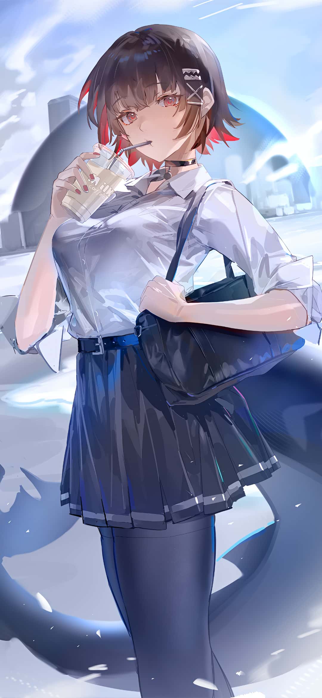 【动漫壁纸】星穹铁道 花火 原神 甘雨 碧蓝档案 早濑优香 银发制服美少女 绝区零 艾莲乔 虚拟主播 西园寺玛丽 插画美图推荐 手机壁纸-第2张