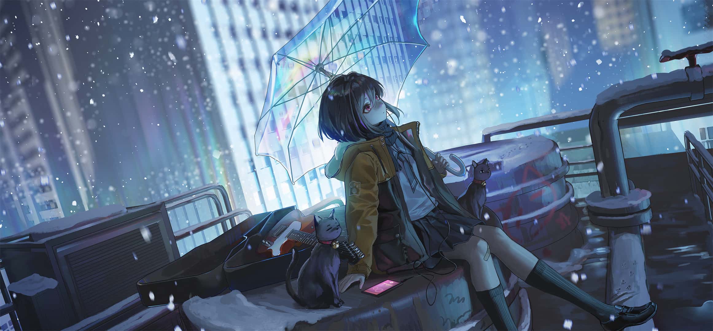【动漫壁纸】星穹铁道 花火 原神 甘雨 碧蓝档案 早濑优香 银发制服美少女 绝区零 艾莲乔 虚拟主播 西园寺玛丽 插画美图推荐 手机壁纸-第14张