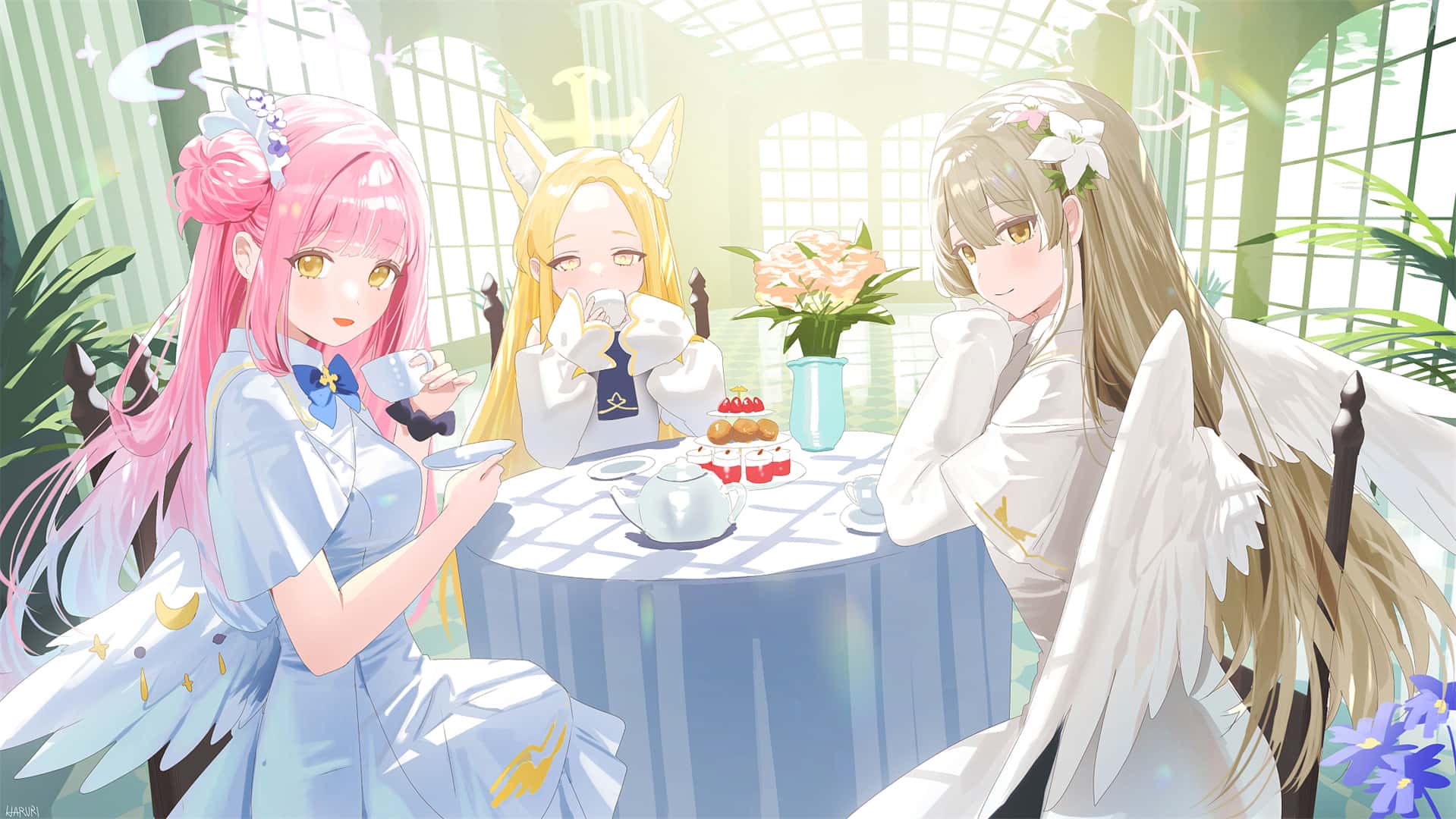 【P站美图】牛仔裤 柠檬 美少女 碧蓝档案 砂狼白子 碧蓝档案 伊落マリー 学園アイドルマスター 藤田ことね 插画美图推荐 P站美图-第10张