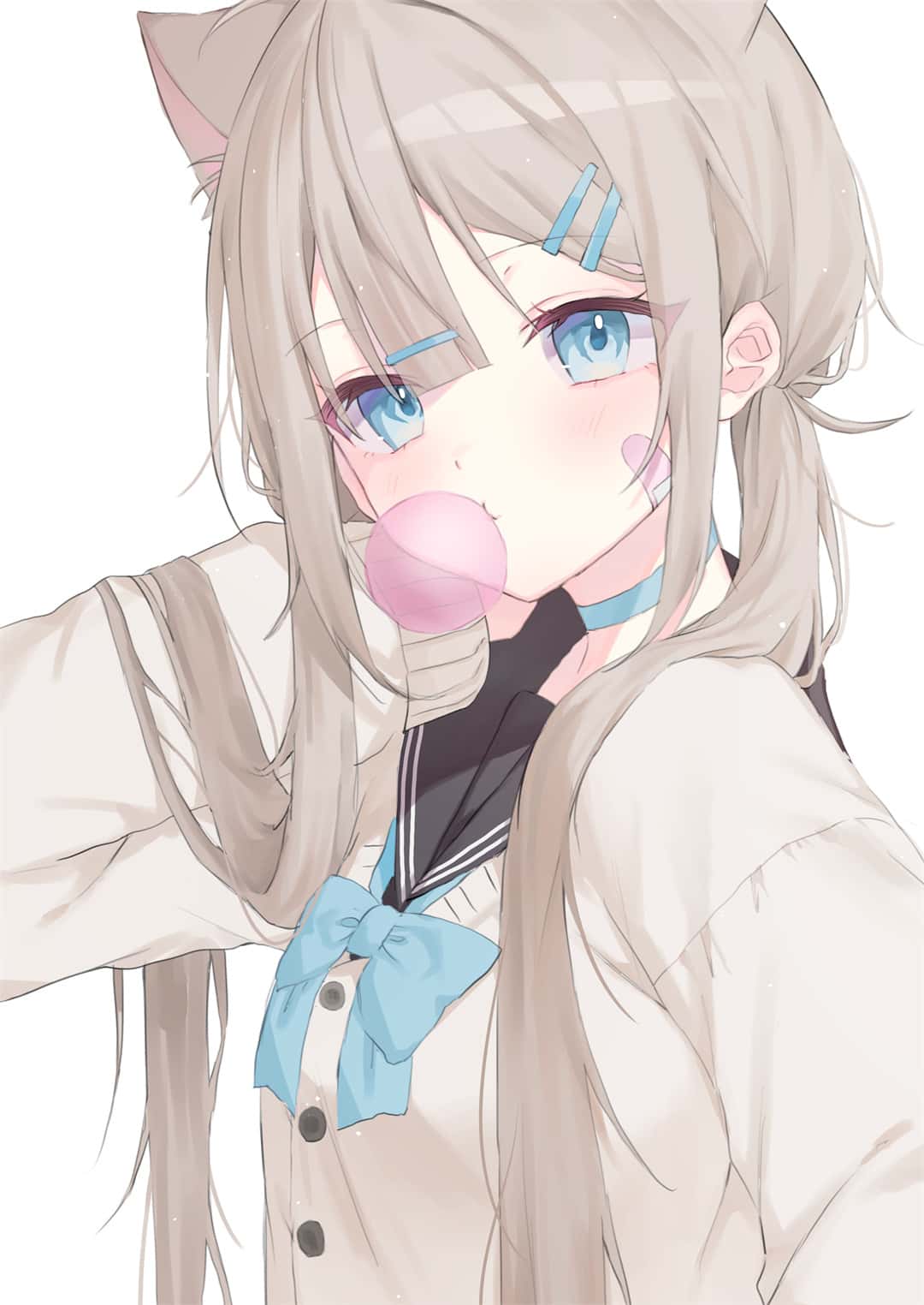 【P站美图】牛仔裤 柠檬 美少女 碧蓝档案 砂狼白子 碧蓝档案 伊落マリー 学園アイドルマスター 藤田ことね 插画美图推荐 P站美图-第19张