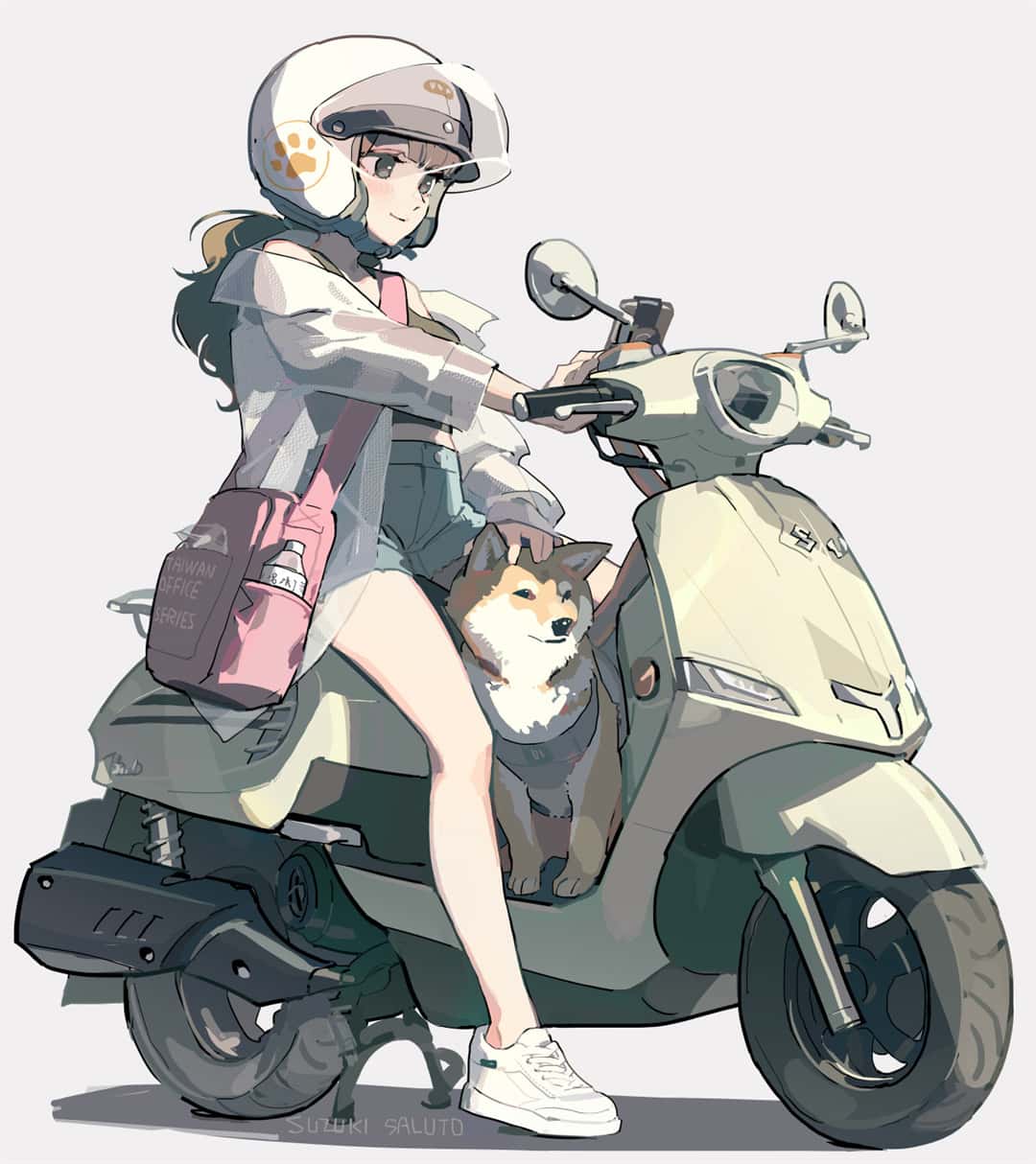 【P站美图】初音未来 原神 芙宁娜 仆人 骑摩托の美少女 绝区零 艾莲·乔 简杜鸣潮 椿 兽耳美少女 插画美图推荐（47张） P站美图-第6张