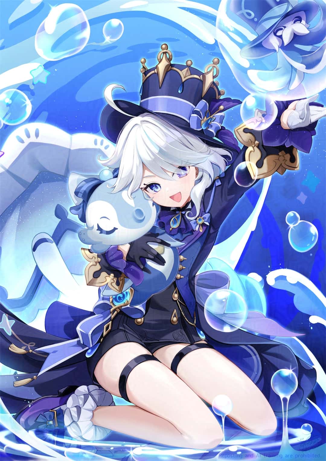 【P站美图】原神 芙宁娜 初音未来 碧蓝档案 飞鸟马时 星穹铁道 黑塔 JK短裙美少女 绝区零 艾莲乔 插画美图推荐（49张） P站美图-第5张