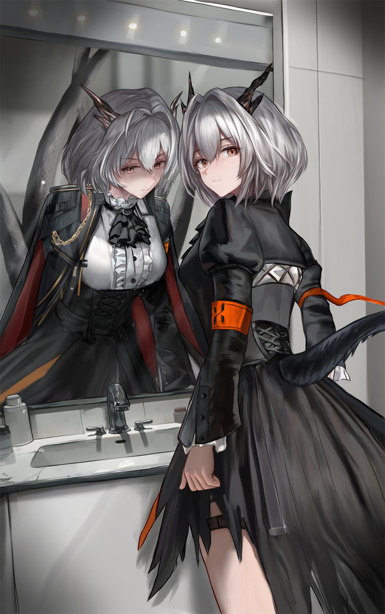 【P站美图】星穹铁道 知更鸟 黑塔 灵砂 明日方舟 塔露拉 兽耳少女 和服 日本刀 美少女 碧蓝档案 调月莉音 插画美图推荐 P站美图-第3张