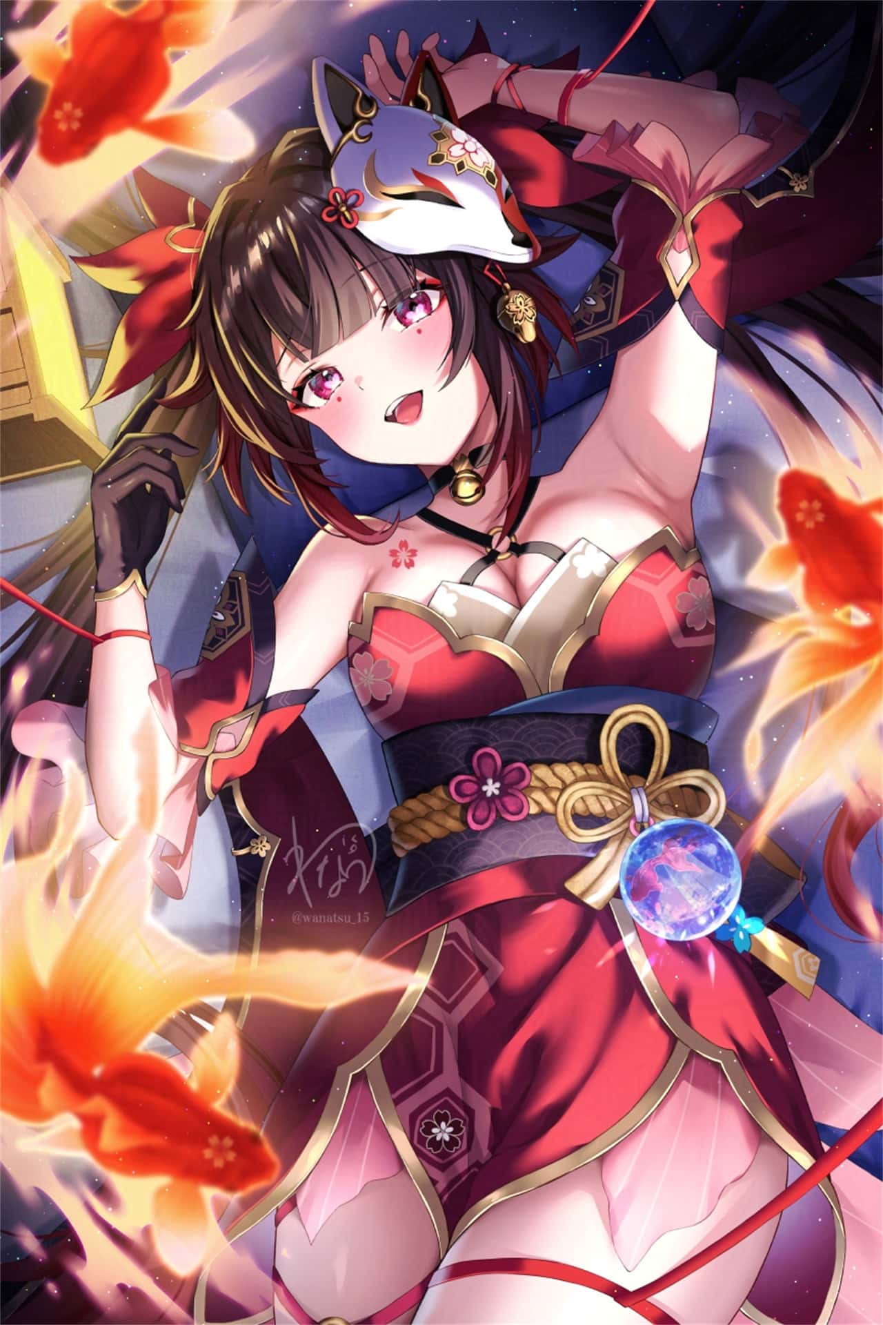 【P站美图】原神 芙宁娜 星穹铁道 花火 鸣潮 椿 碧蓝档案 桐生桔梗 圣园弥香 绝区零 艾莲乔 插画美图推荐（53张） P站美图-第1张