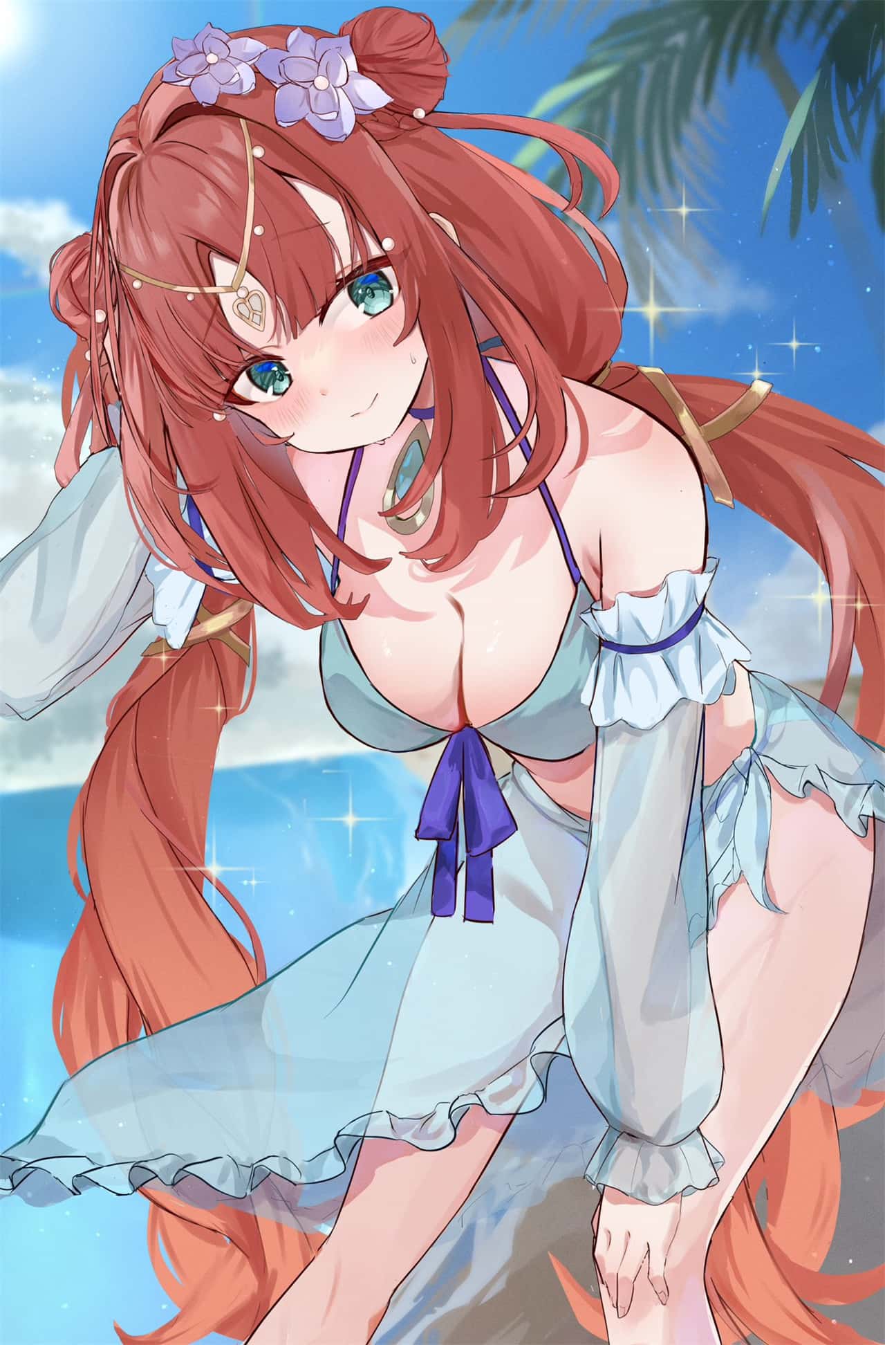 【插画精选】美腿黑丝 初音未来 碧蓝档案 飞鸟马时 妃咲 原神 妮露 会员动漫美图推荐（45张） 插画精选-第3张