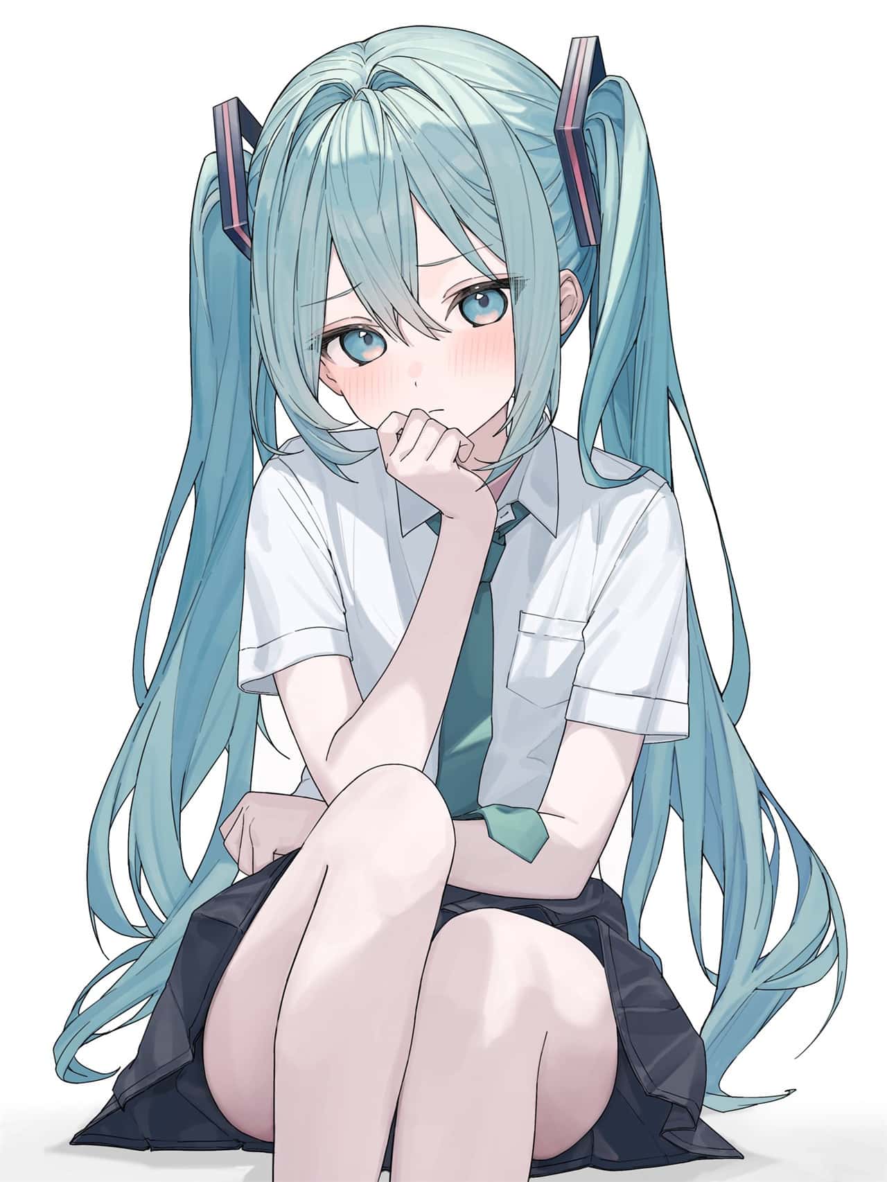 【插画精选】美腿黑丝 初音未来 碧蓝档案 飞鸟马时 妃咲 原神 妮露 会员动漫美图推荐（45张） 插画精选-第6张