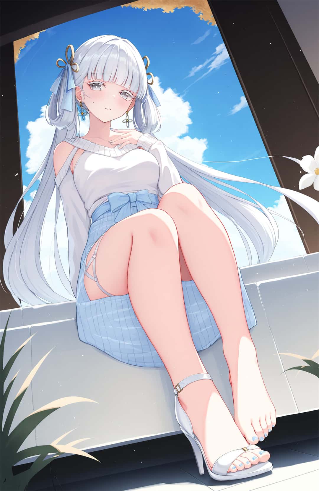 插画美图 AI生成 鸣潮 今汐 裸足@光怪陆离 插画-第2张