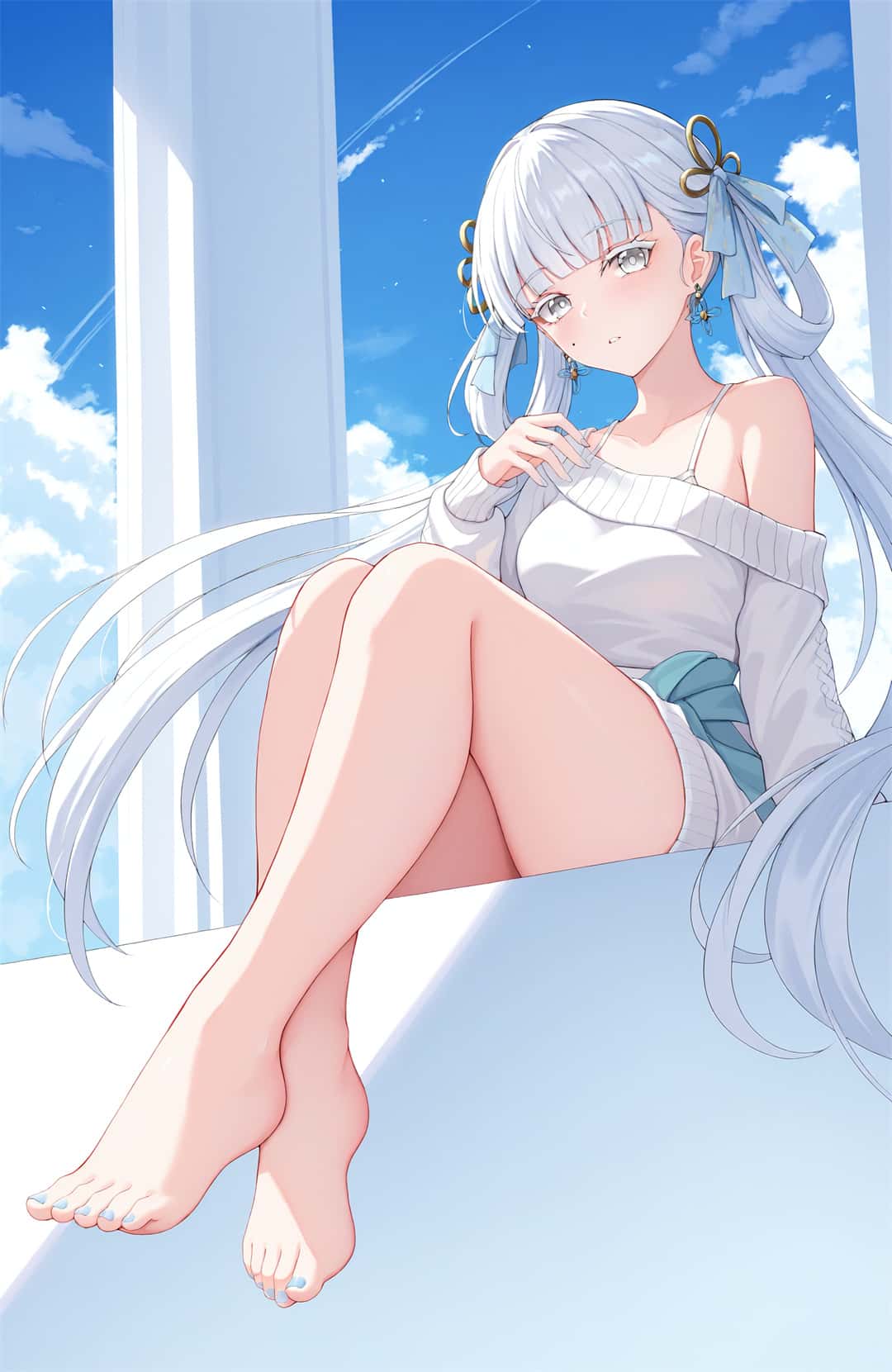 插画美图 AI生成 鸣潮 今汐 裸足@光怪陆离 插画-第3张