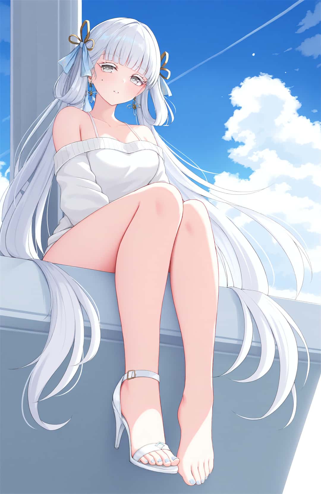 插画美图 AI生成 鸣潮 今汐 裸足@光怪陆离 插画-第4张