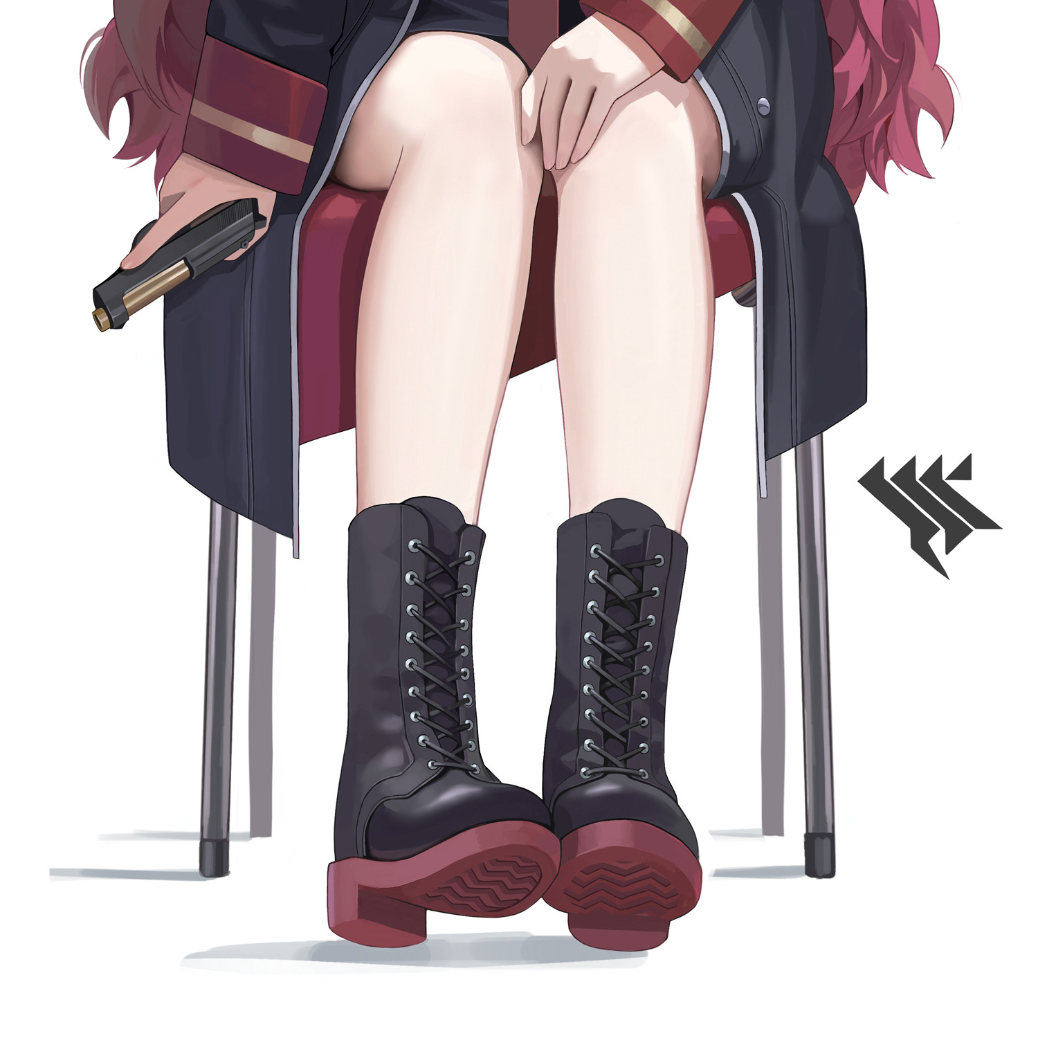 碧蓝档案 乐福鞋 高跟鞋 美腿@T菌 插画-第3张