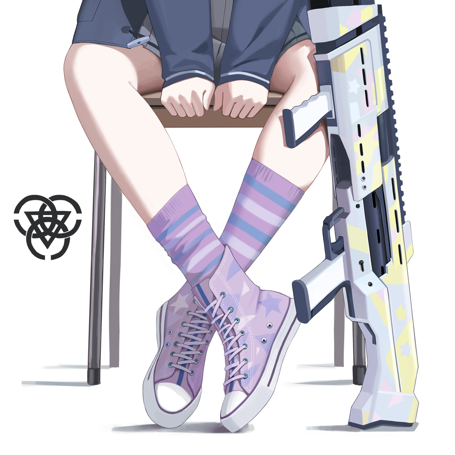 碧蓝档案 乐福鞋 高跟鞋 美腿@T菌 插画-第4张