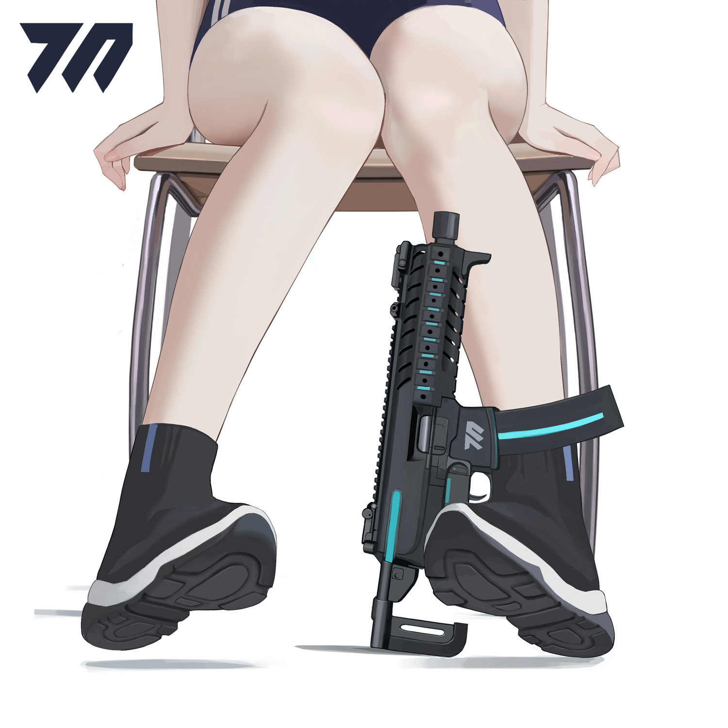 碧蓝档案 乐福鞋 高跟鞋 美腿@T菌 插画-第6张