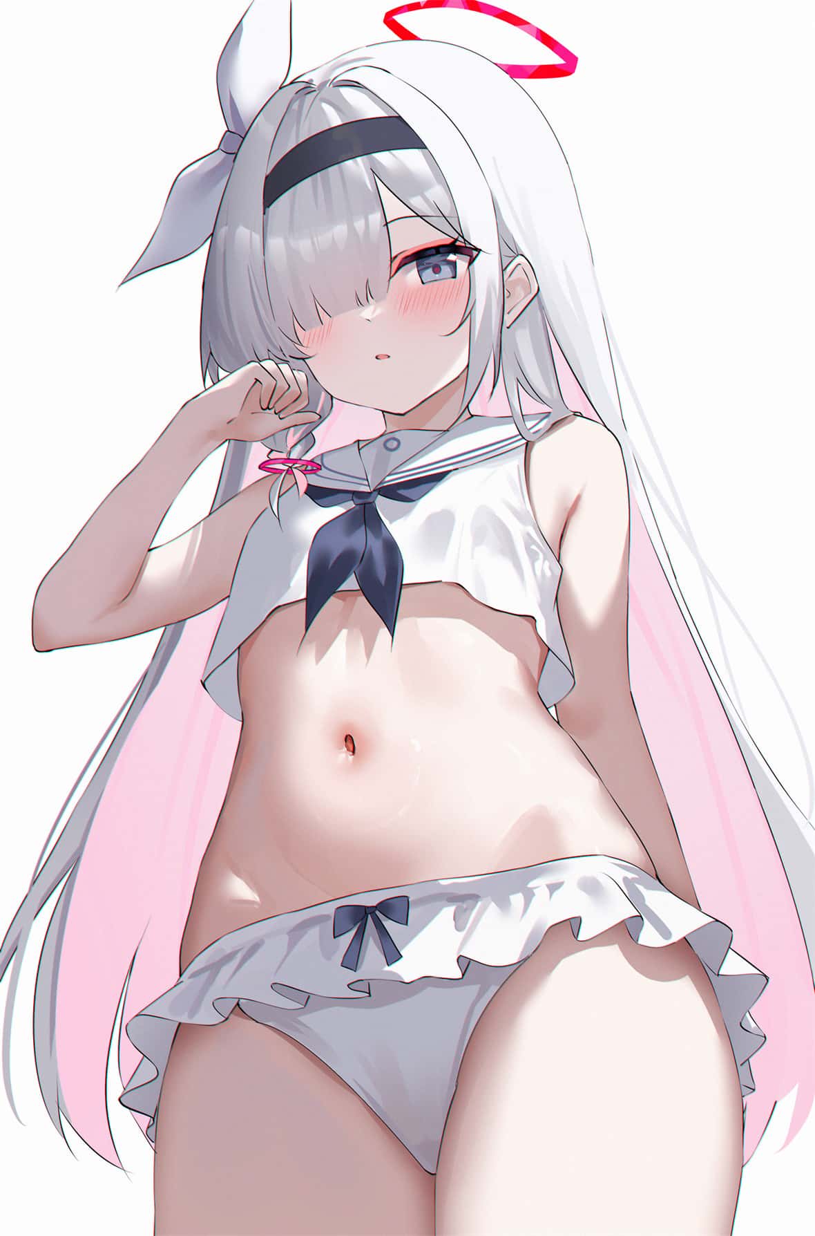 【插画精选】崩坏：星穹铁道 知更鸟 碧蓝档案 皋月 银发X乳美少女 会员动漫美图推荐 精选插画-第5张