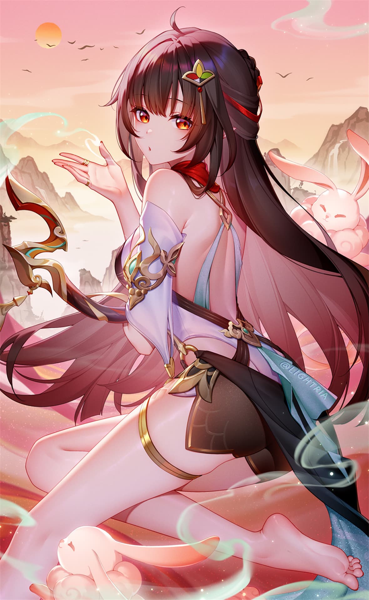 【插画美图】星穹铁道 灵砂 兽耳美少女 碧蓝档案 普拉娜 初音未来 绝区零 星见雅 动漫壁纸推荐 P站美图-第1张