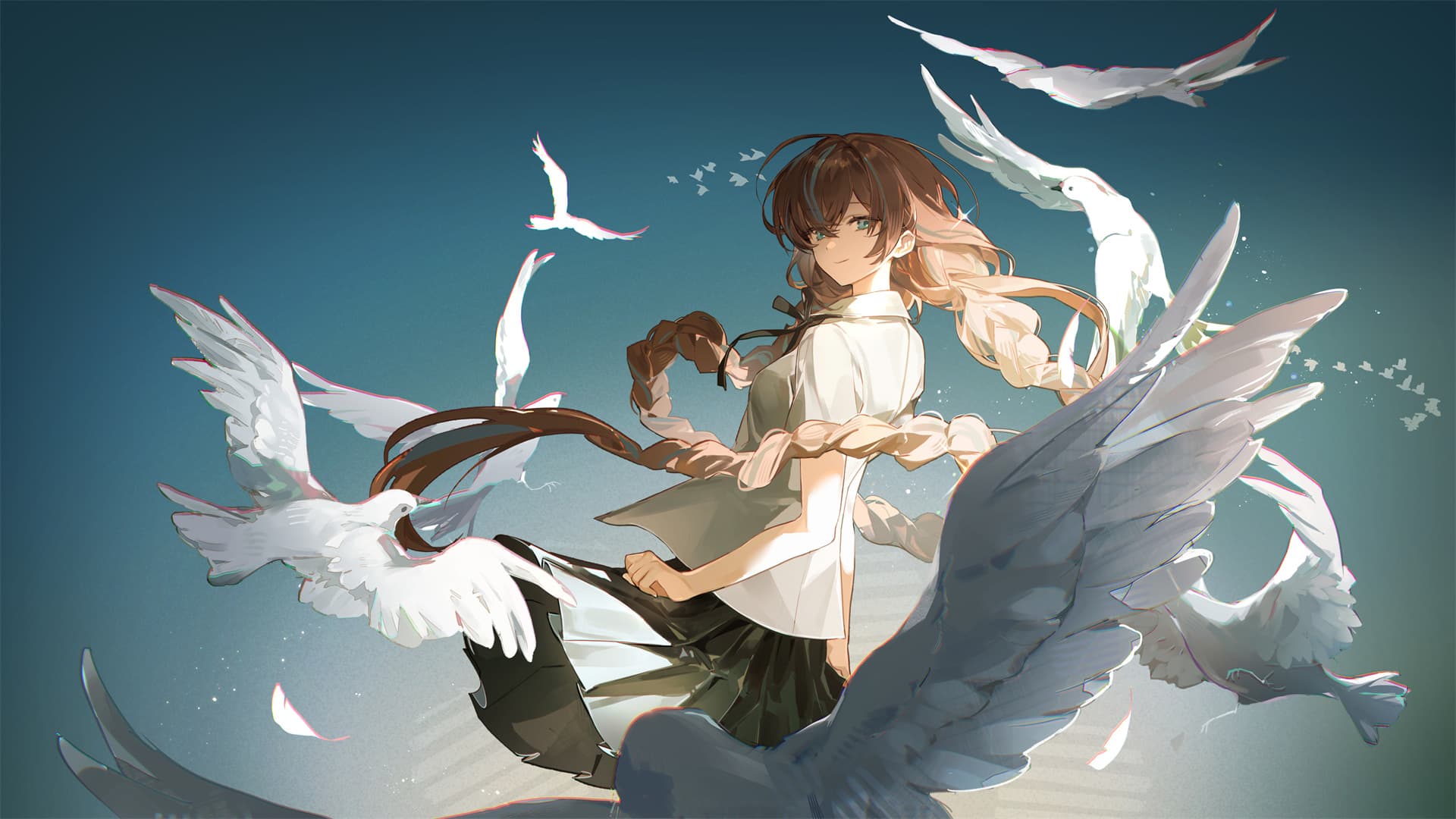 【插画美图】碧蓝档案 圣园弥香 原神 茜特拉莉 八重神子 芭芭拉 星铁 卡芙卡 流萤 动漫壁纸推荐 P站美图-第1张