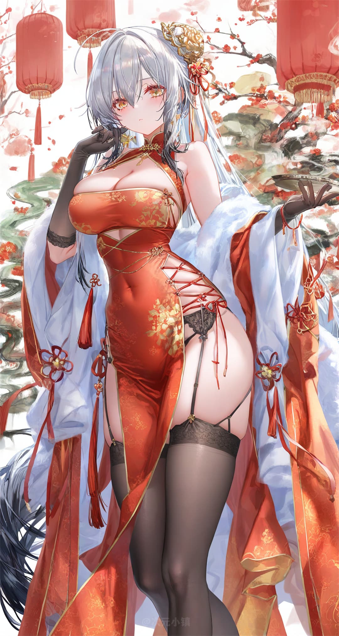 【插画精选】 碧蓝航线 赤城 天城 武蔵 加賀 信浓 AI绘画 精选插画-第1张