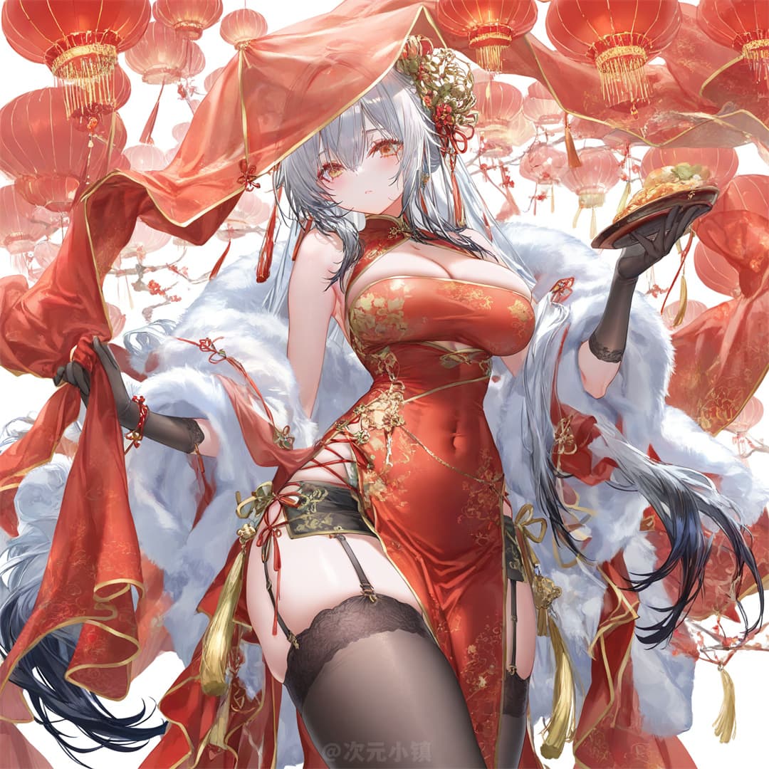 【插画精选】 碧蓝航线 赤城 天城 武蔵 加賀 信浓 AI绘画 精选插画-第2张