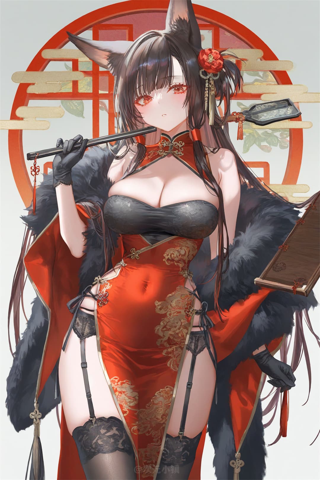 【插画精选】 碧蓝航线 赤城 天城 武蔵 加賀 信浓 AI绘画 精选插画-第4张