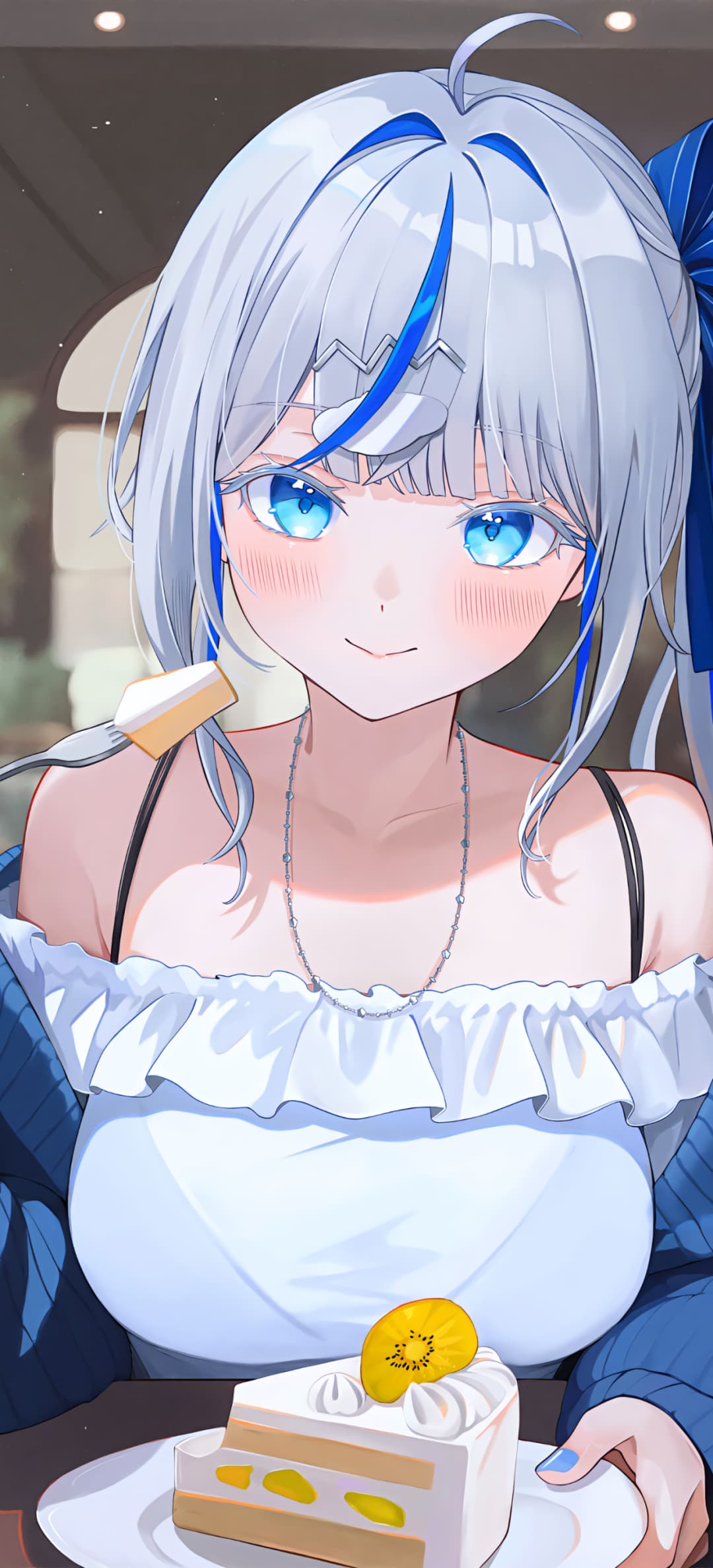 【动漫壁纸】白毛兽耳美少女 碧蓝档案 桐生桔梗 你的微笑总是让我为你着迷 动漫壁纸-第1张