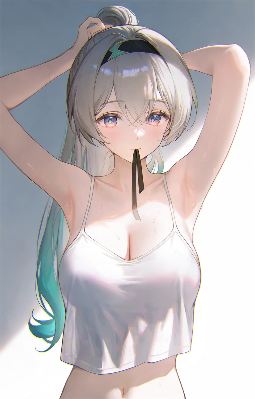 【插画精选】星穹铁道 流萤 初音未来  米塔 海边比基尼雪糕 会员动漫美图推荐 插画精选-第5张