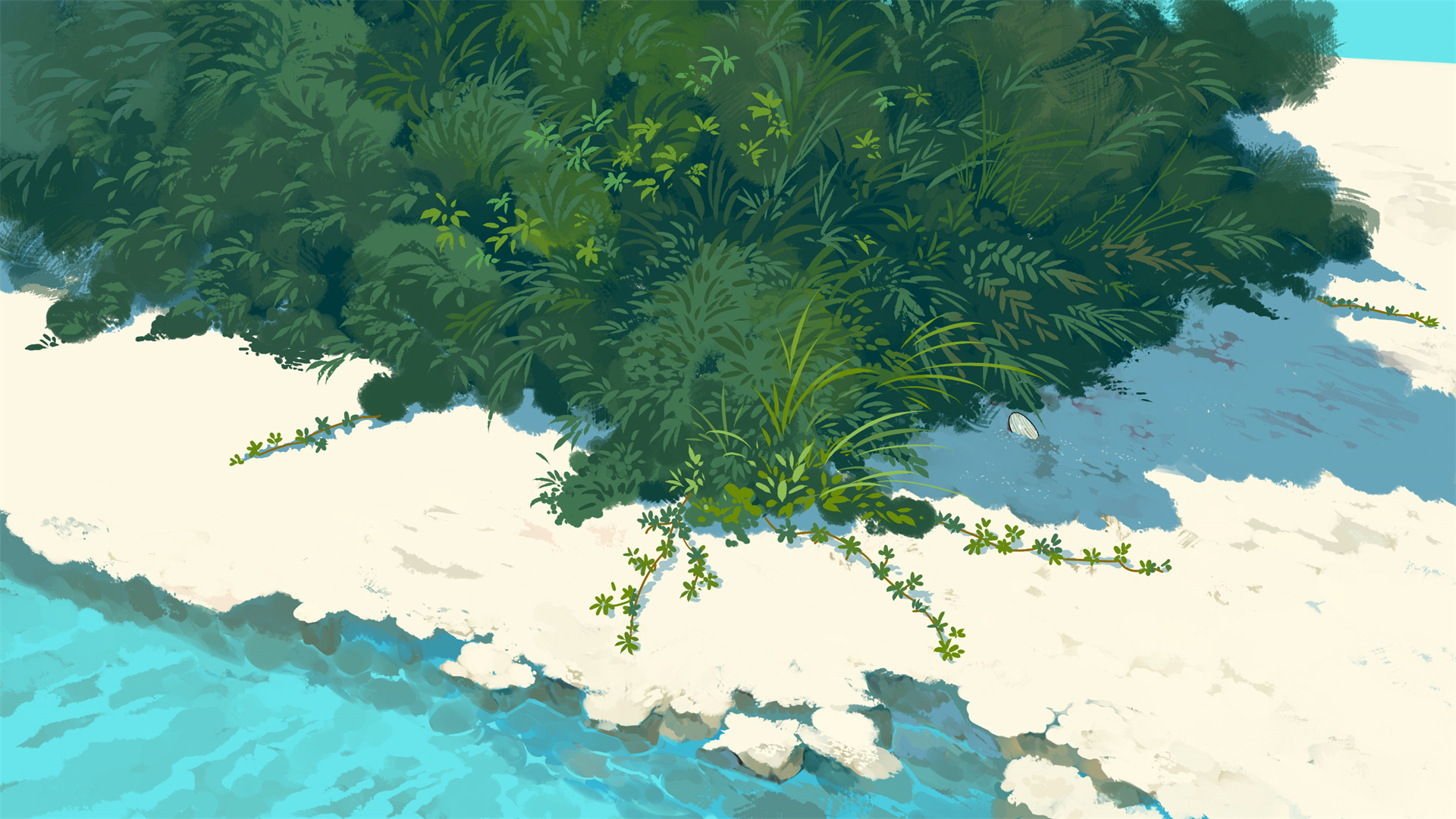KOKO动画背景 风景 石子 插画-第5张