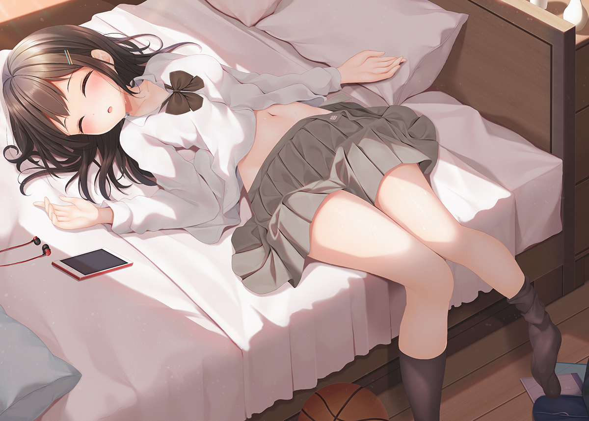 AI生成 原创 女高中生 JK短裙 黑丝 P站美图-第1张
