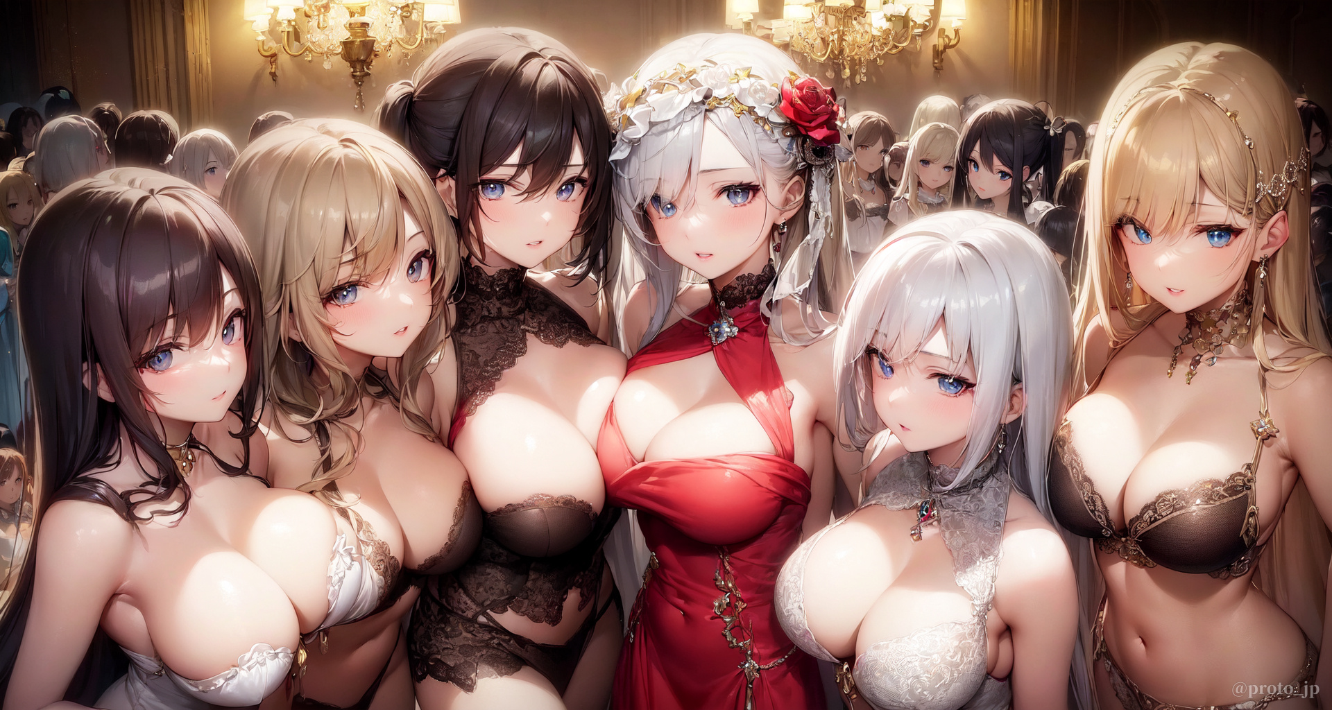 一群AI生成的妹子，数数一共多少妹子？@proto_jp 插画-第11张