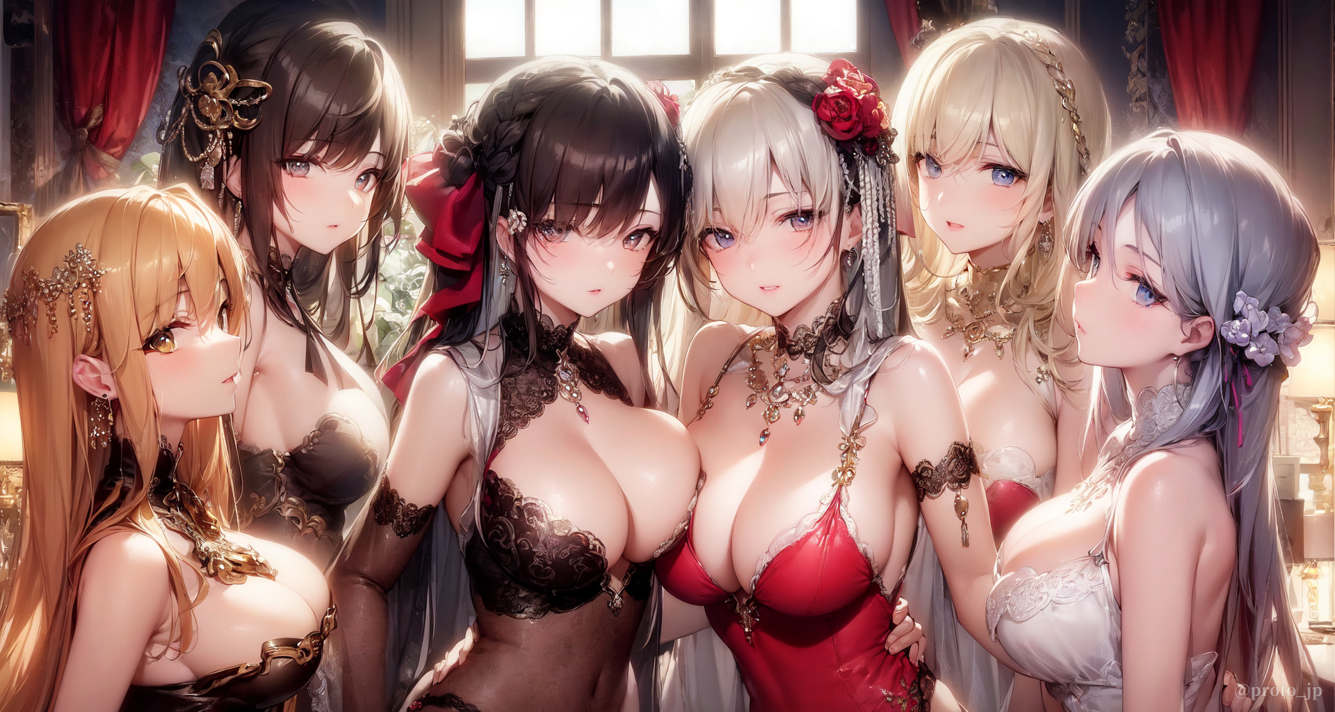 一群AI生成的妹子，数数一共多少妹子？@proto_jp 插画-第13张