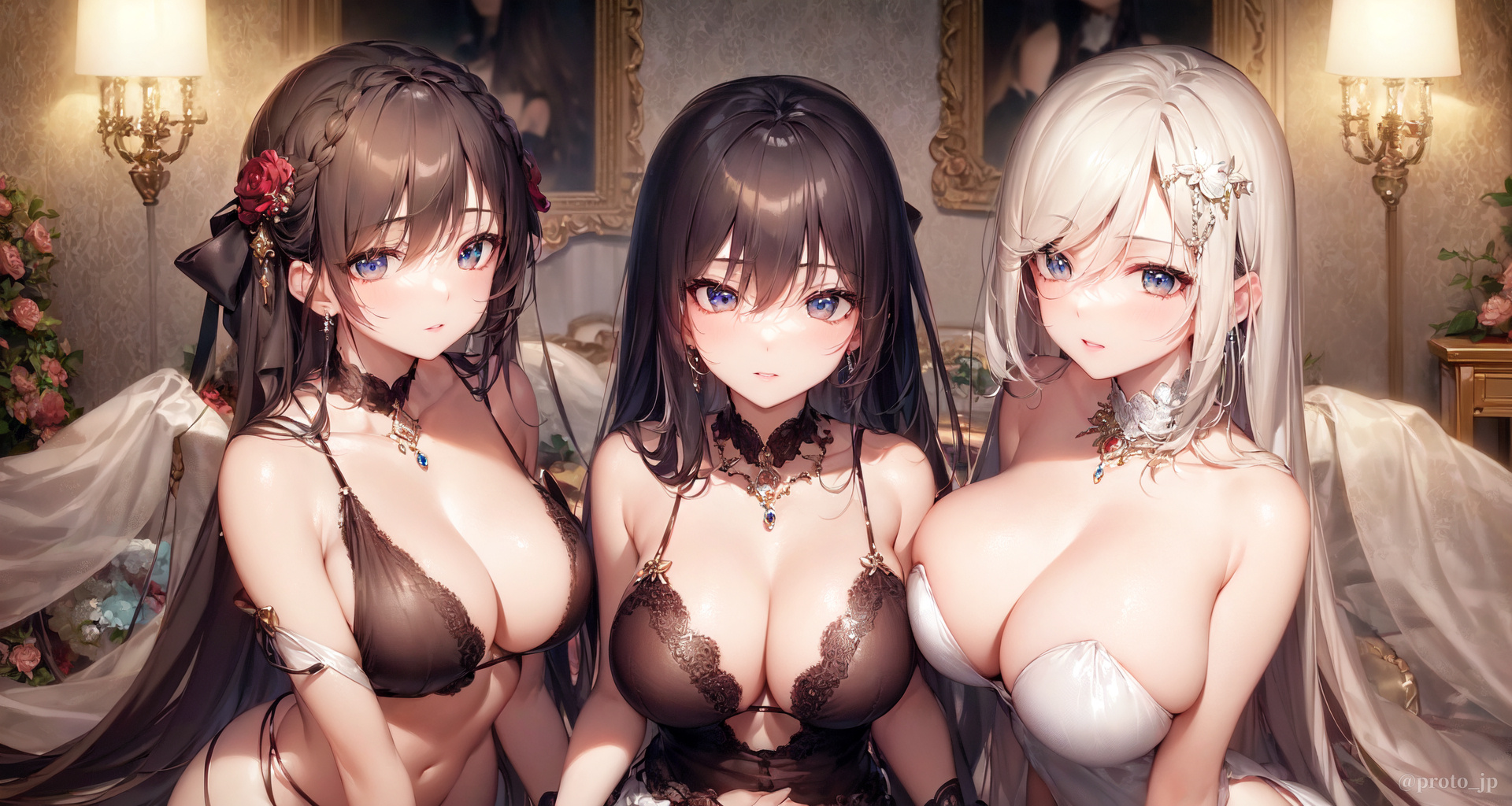 一群AI生成的妹子，数数一共多少妹子？@proto_jp 插画-第15张