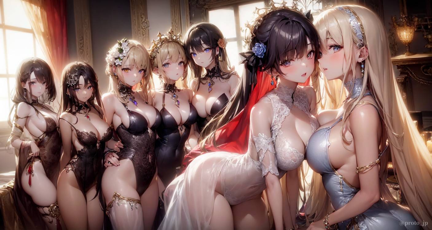一群AI生成的妹子，数数一共多少妹子？@proto_jp 插画-第17张