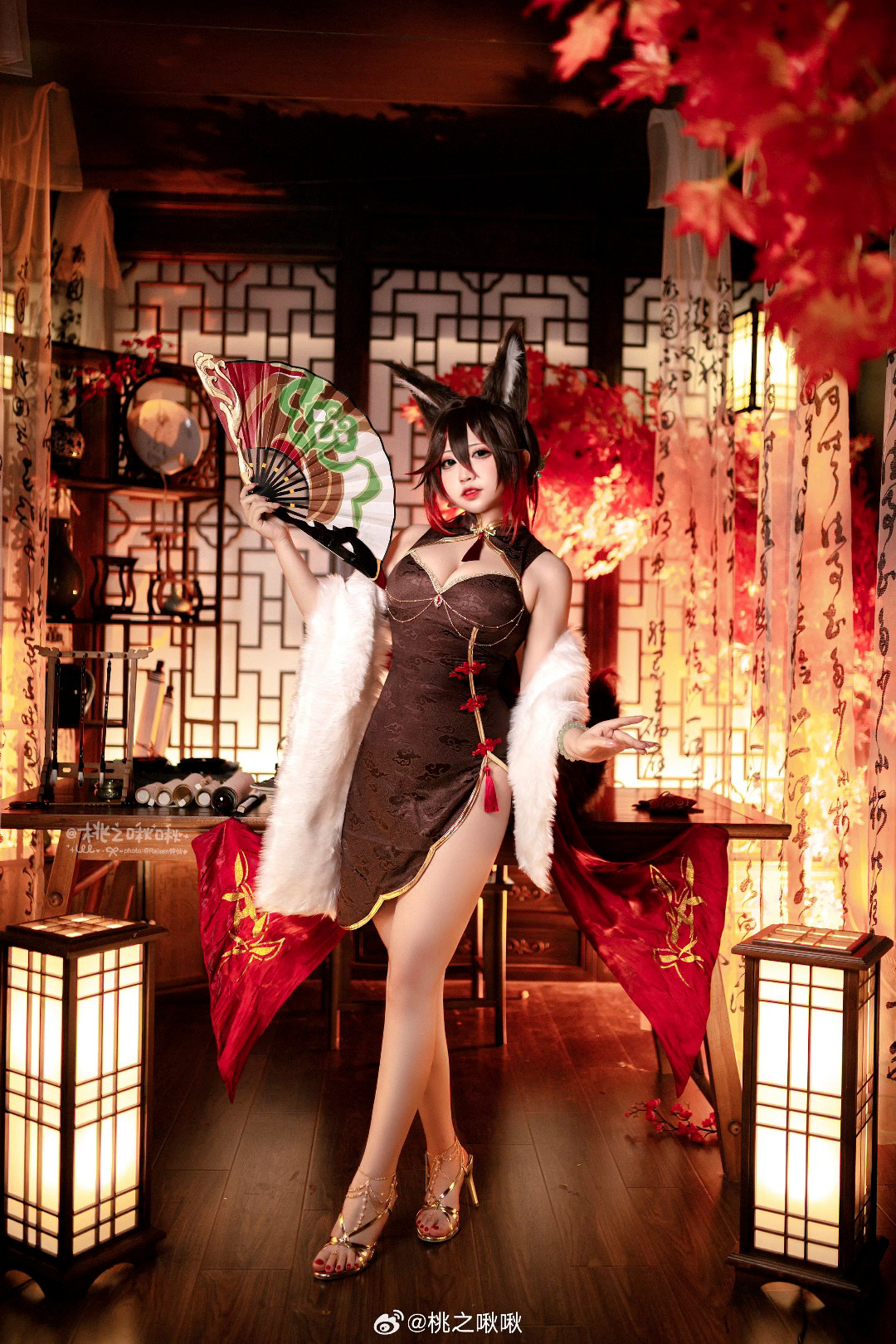 COSPLAY 就以奇珍万千，给各位鼓劲啦~ 崩坏星穹铁道 旗袍装扮的小狐狸 停云@桃之啾啾 COSPLAY-第8张