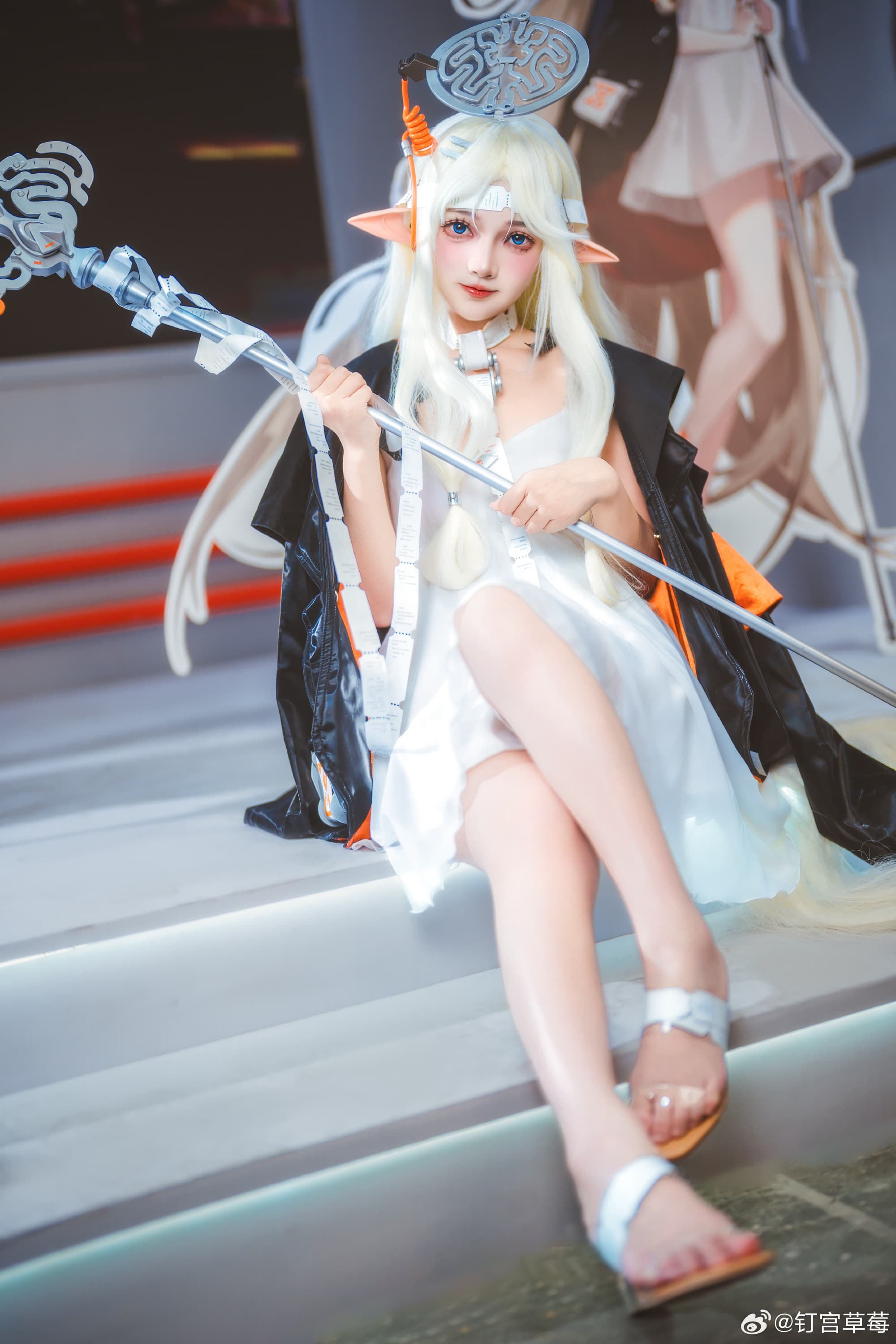 COSPLAY 这个白毛萝莉角色真的很像精灵捏！新月同行 恒沙@钉宫草莓 COSPLAY-第8张