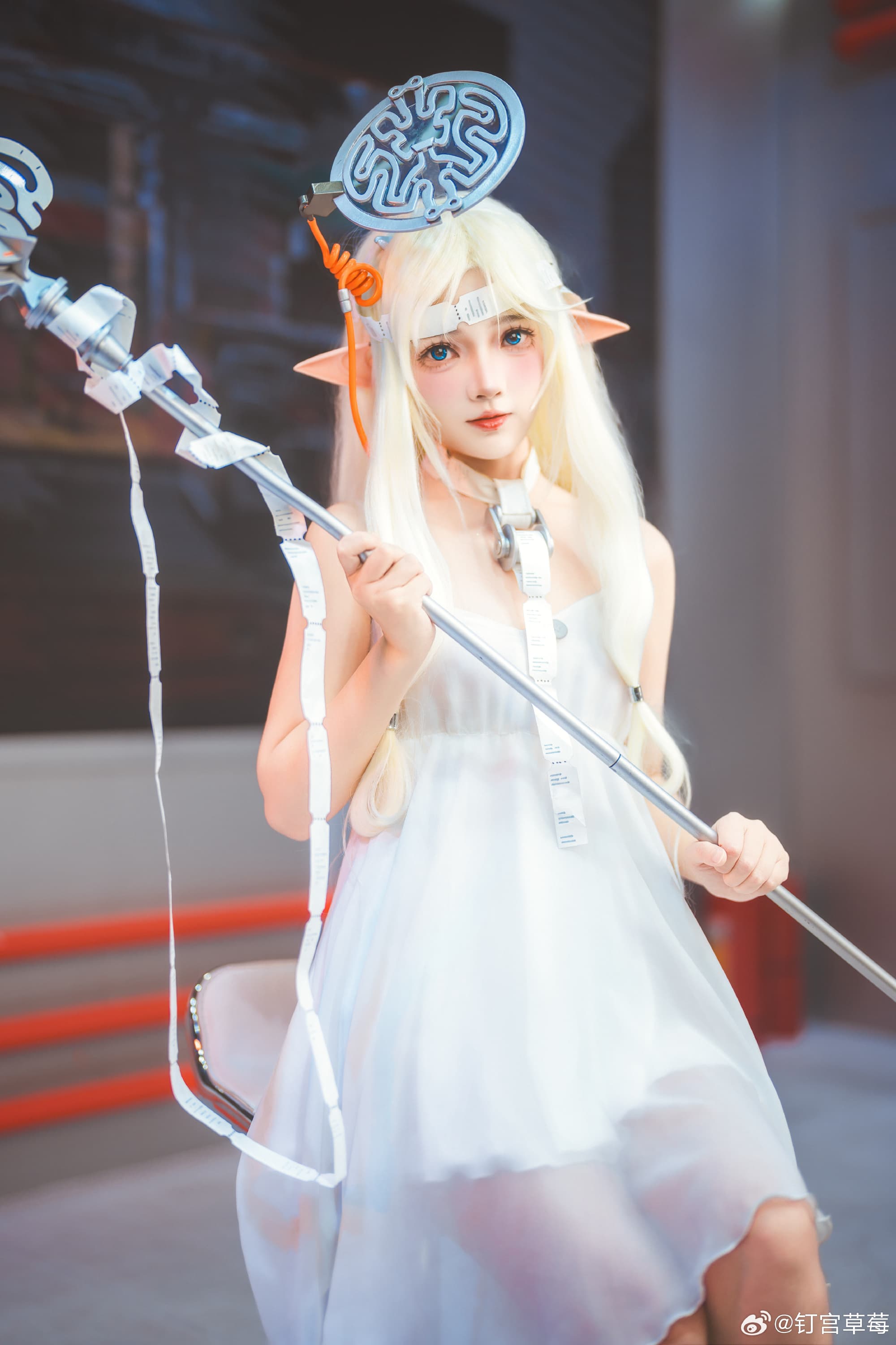 COSPLAY 这个白毛萝莉角色真的很像精灵捏！新月同行 恒沙@钉宫草莓 COSPLAY-第3张