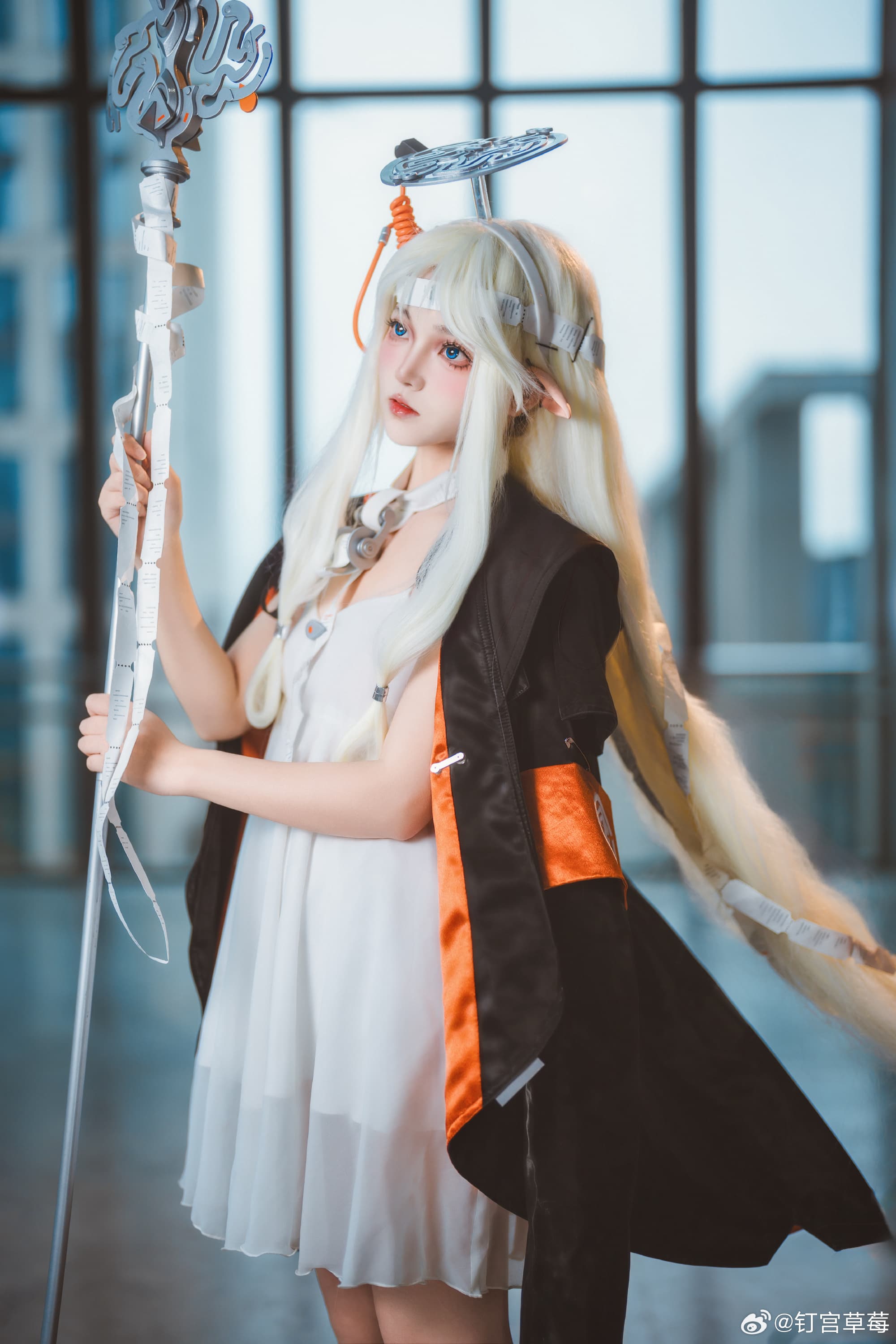 COSPLAY 这个白毛萝莉角色真的很像精灵捏！新月同行 恒沙@钉宫草莓 COSPLAY-第4张