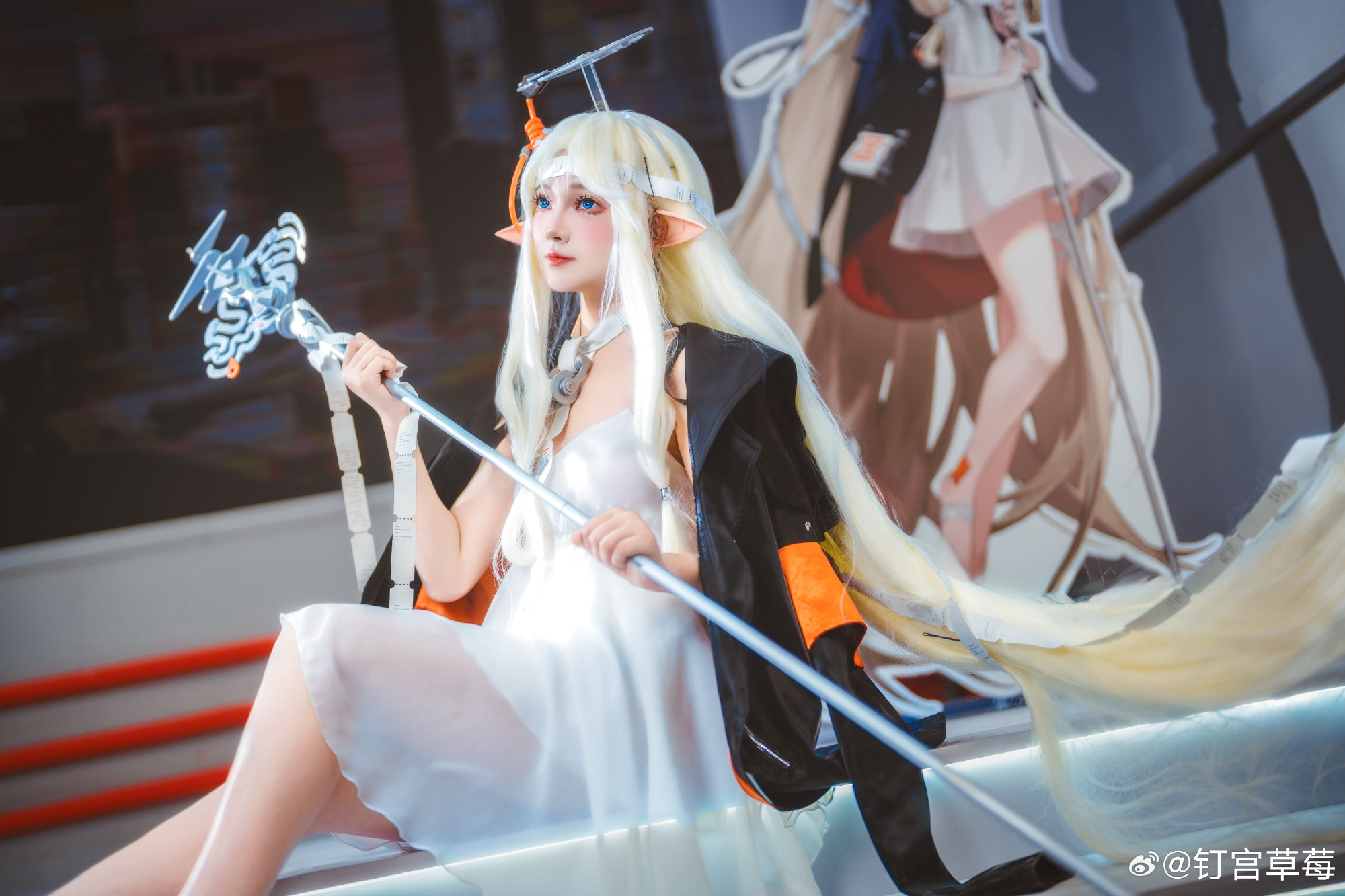 COSPLAY 这个白毛萝莉角色真的很像精灵捏！新月同行 恒沙@钉宫草莓 COSPLAY-第5张