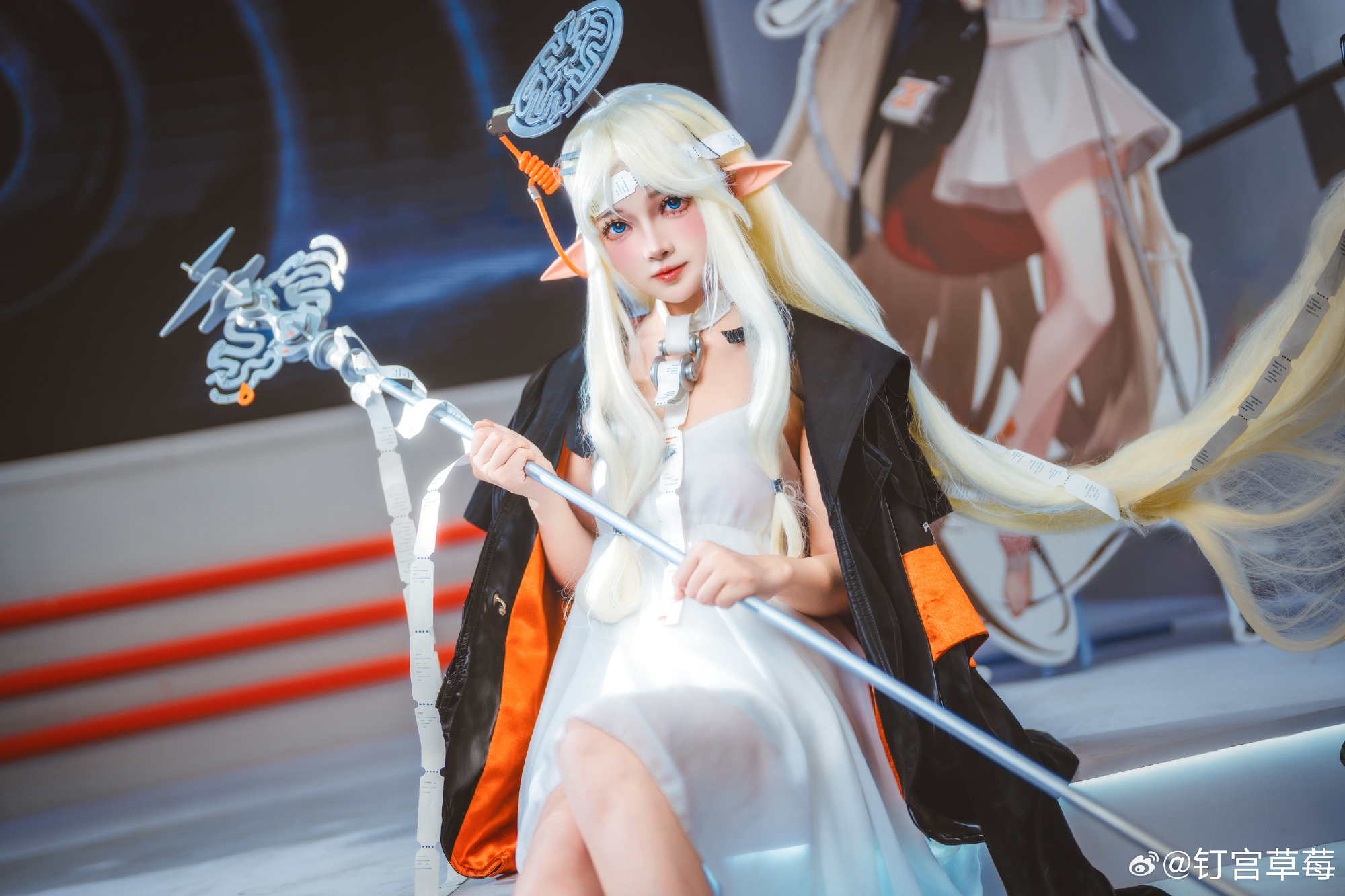 COSPLAY 这个白毛萝莉角色真的很像精灵捏！新月同行 恒沙@钉宫草莓 COSPLAY-第6张