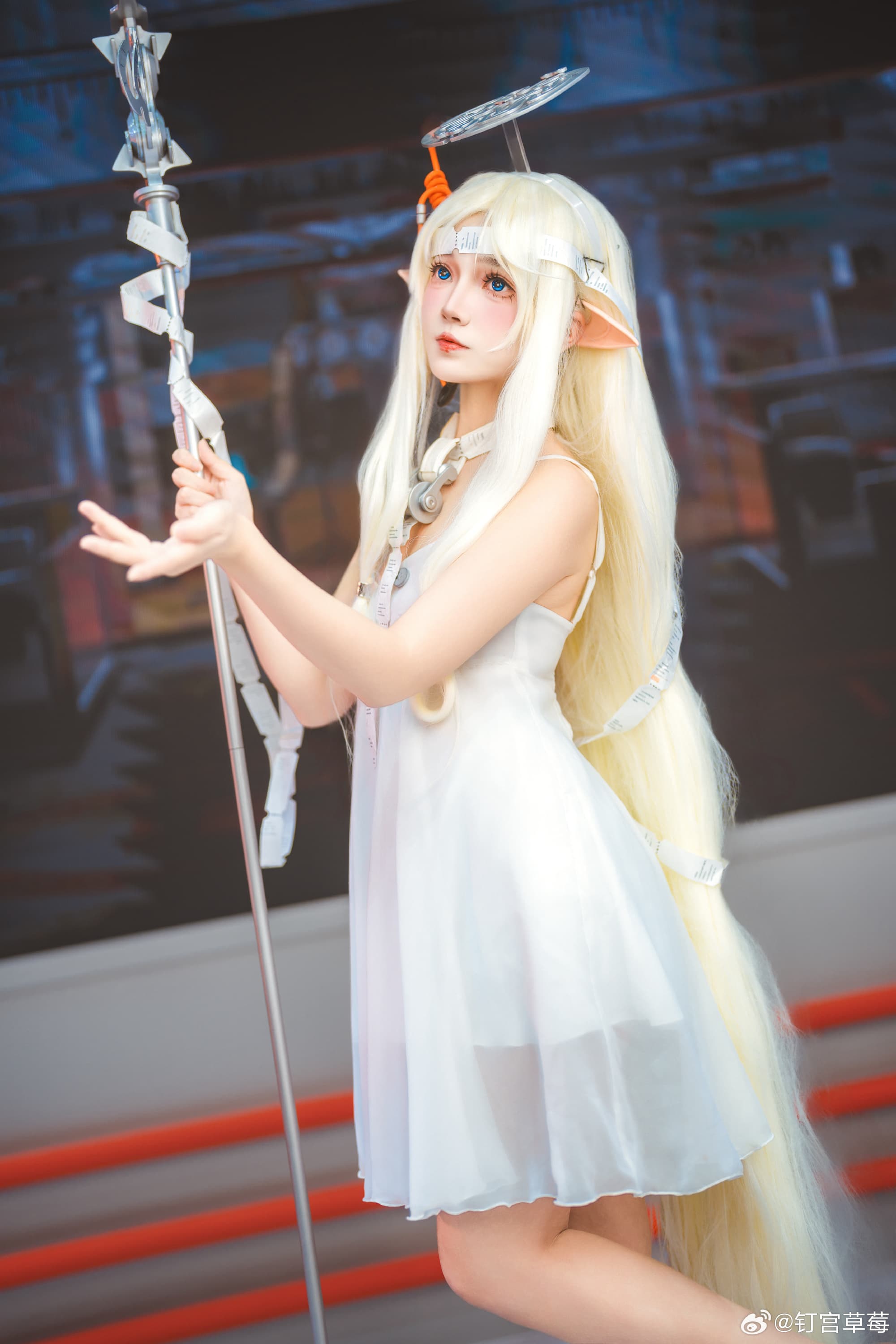 COSPLAY 这个白毛萝莉角色真的很像精灵捏！新月同行 恒沙@钉宫草莓 COSPLAY-第9张