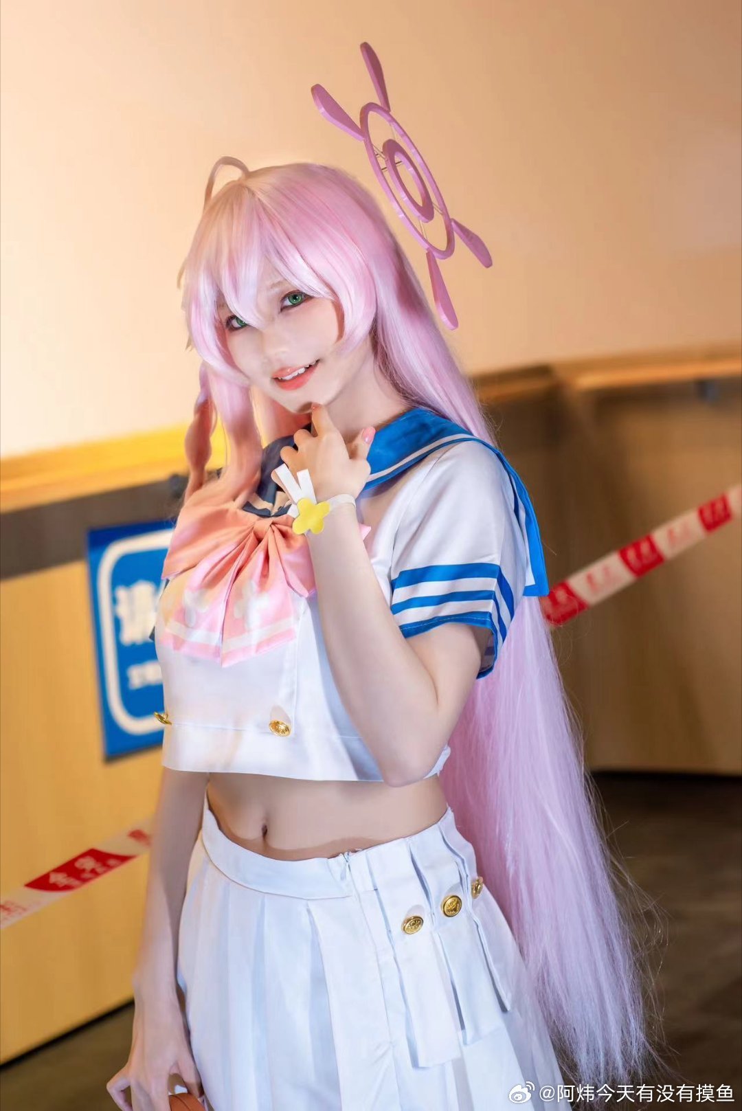 cosplay ……居然能在这里遇到老师 蔚蓝档案only 浦和 花子@盐桃柚鳥 COSPLAY-第2张