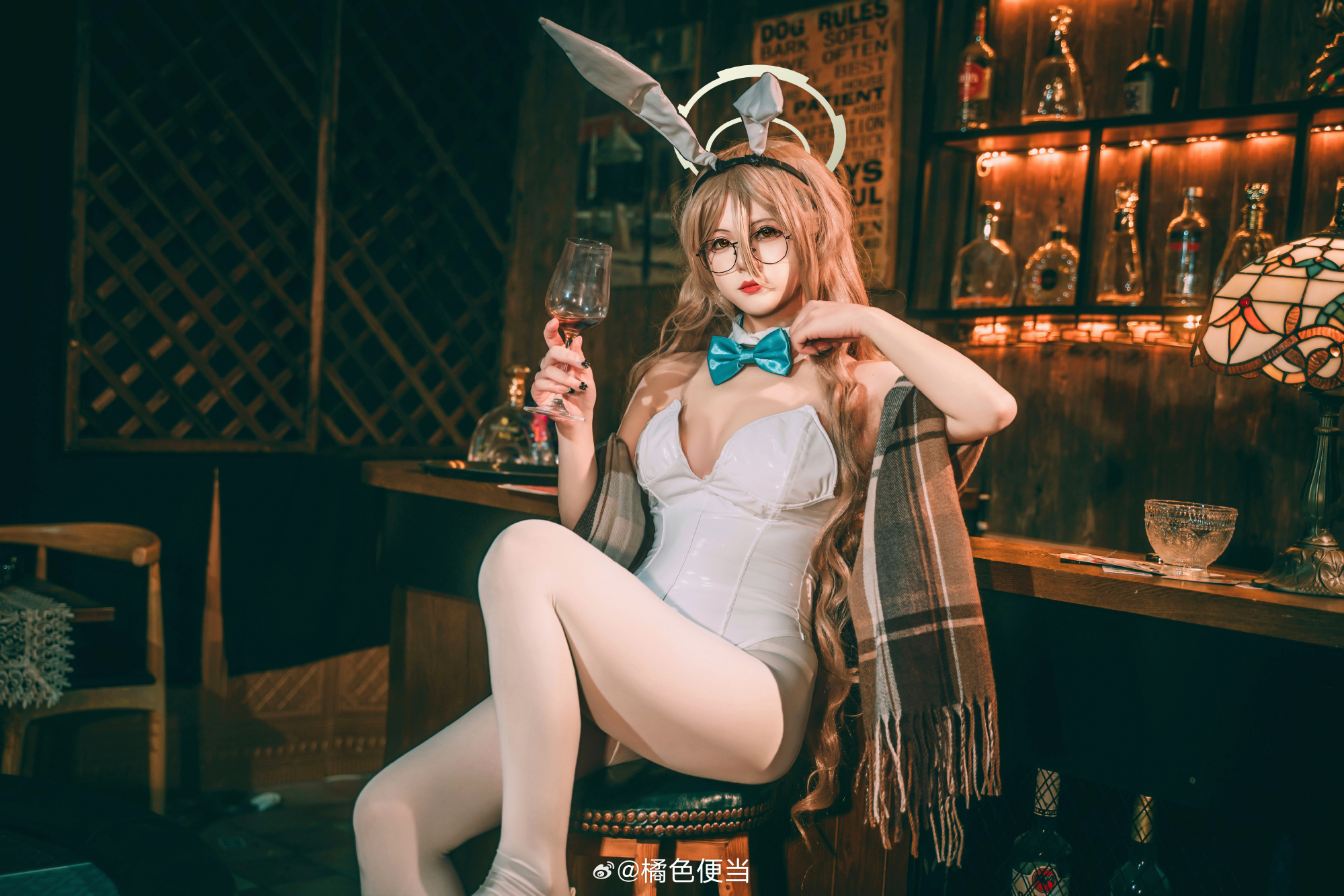 COSPLAY 碧蓝档案 室笠朱音兔女郎cos 朱音@橘色便当 COSPLAY-第2张