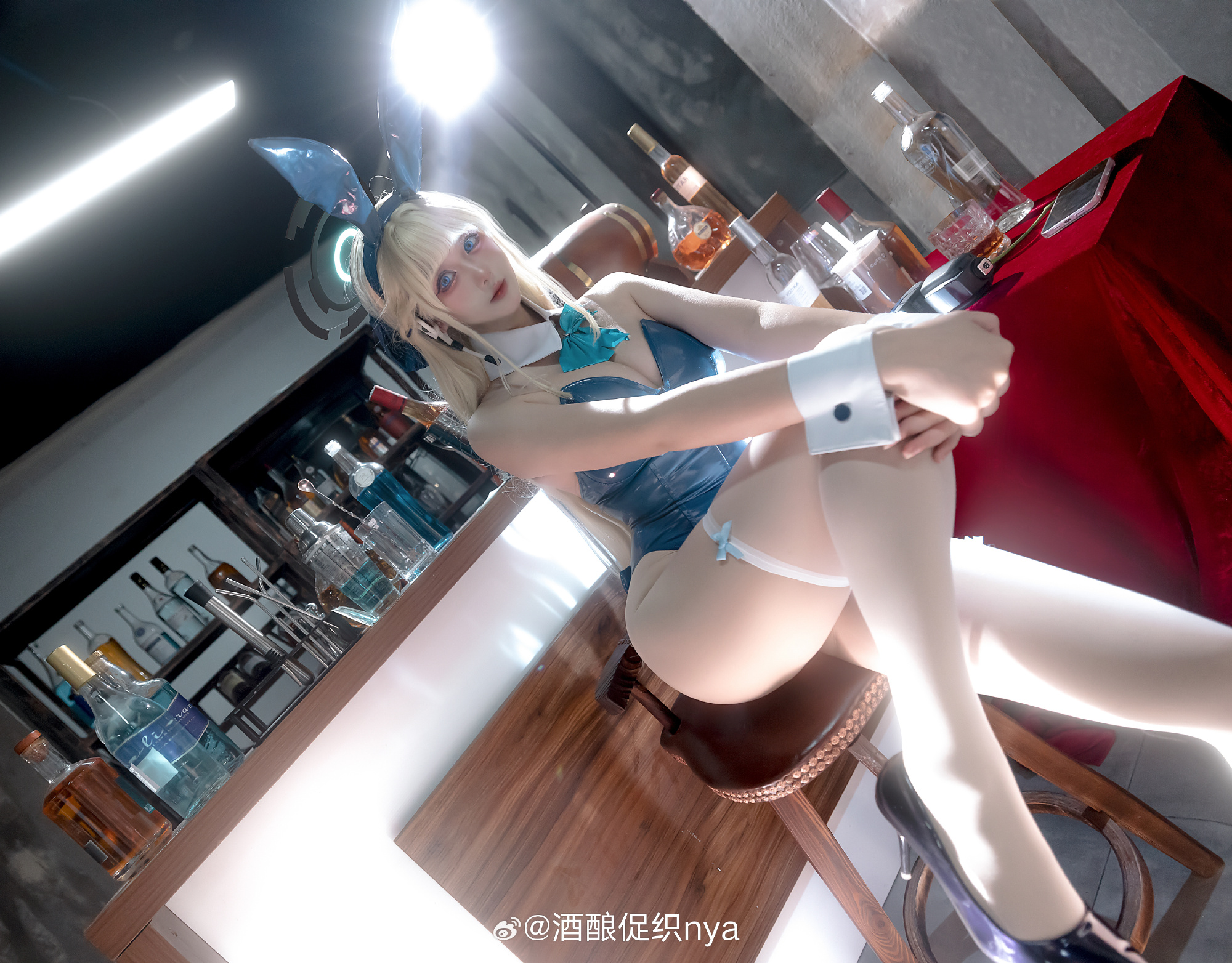 cosplay 蔚蓝档案 飞鸟马时兔女郎@酒酿促织nya COSPLAY-第8张
