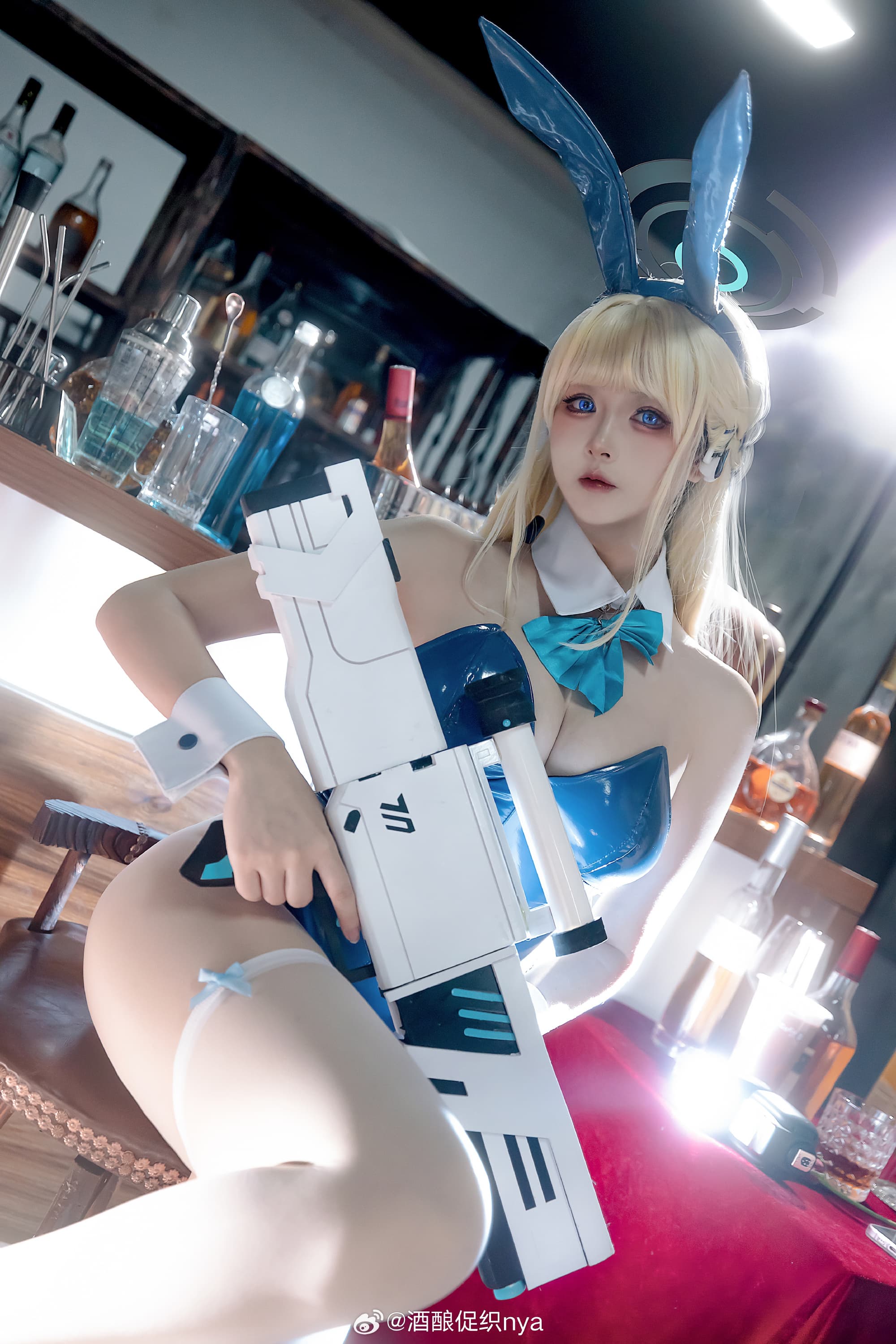 cosplay 蔚蓝档案 飞鸟马时兔女郎@酒酿促织nya COSPLAY-第1张