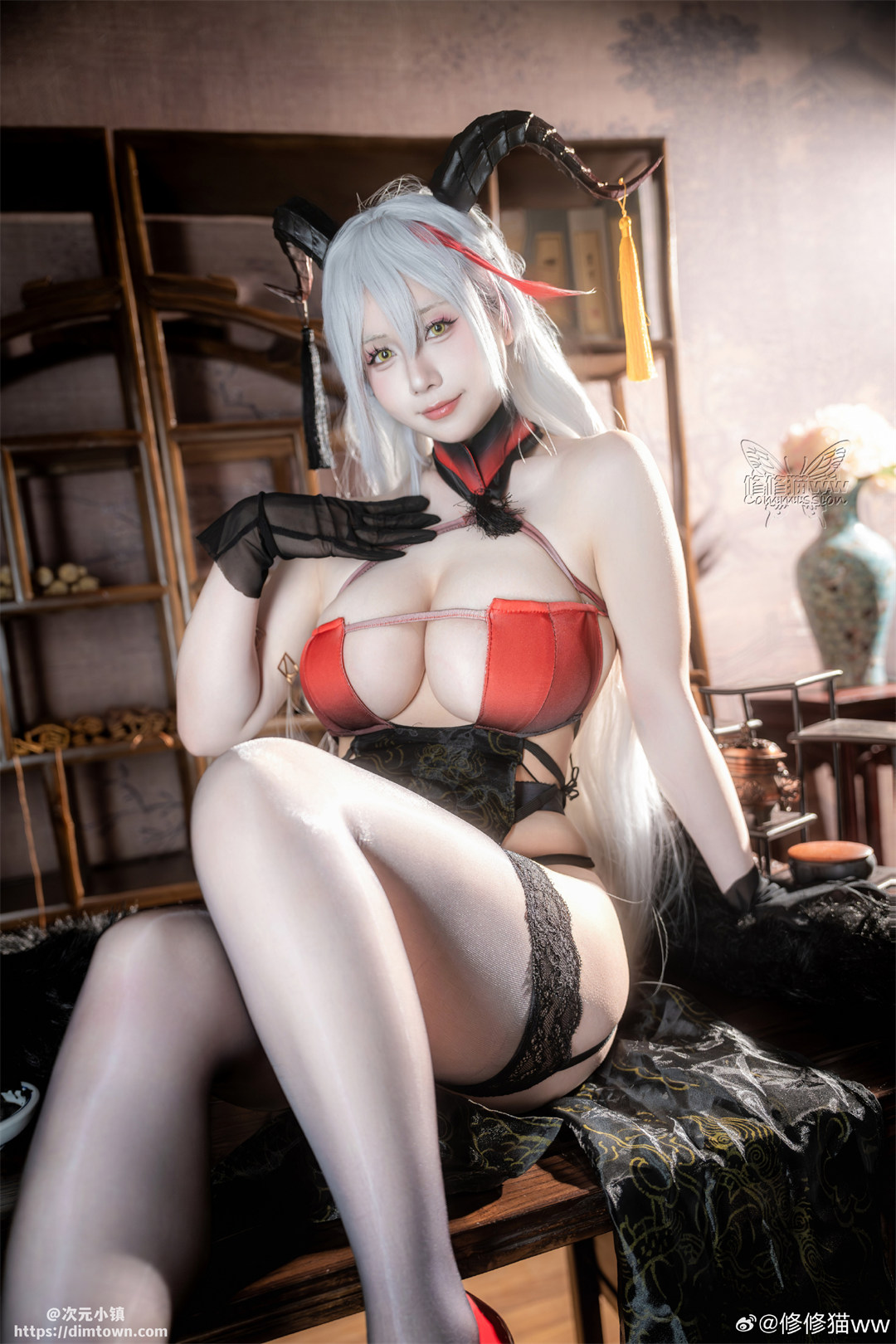 COSPLAY 碧蓝航线 埃吉尔换装【 金龙腾祥云】@修修猫ww COSPLAY-第8张