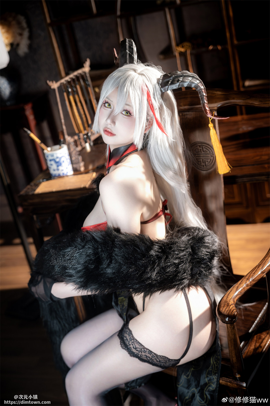 COSPLAY 碧蓝航线 埃吉尔换装【 金龙腾祥云】@修修猫ww COSPLAY-第1张