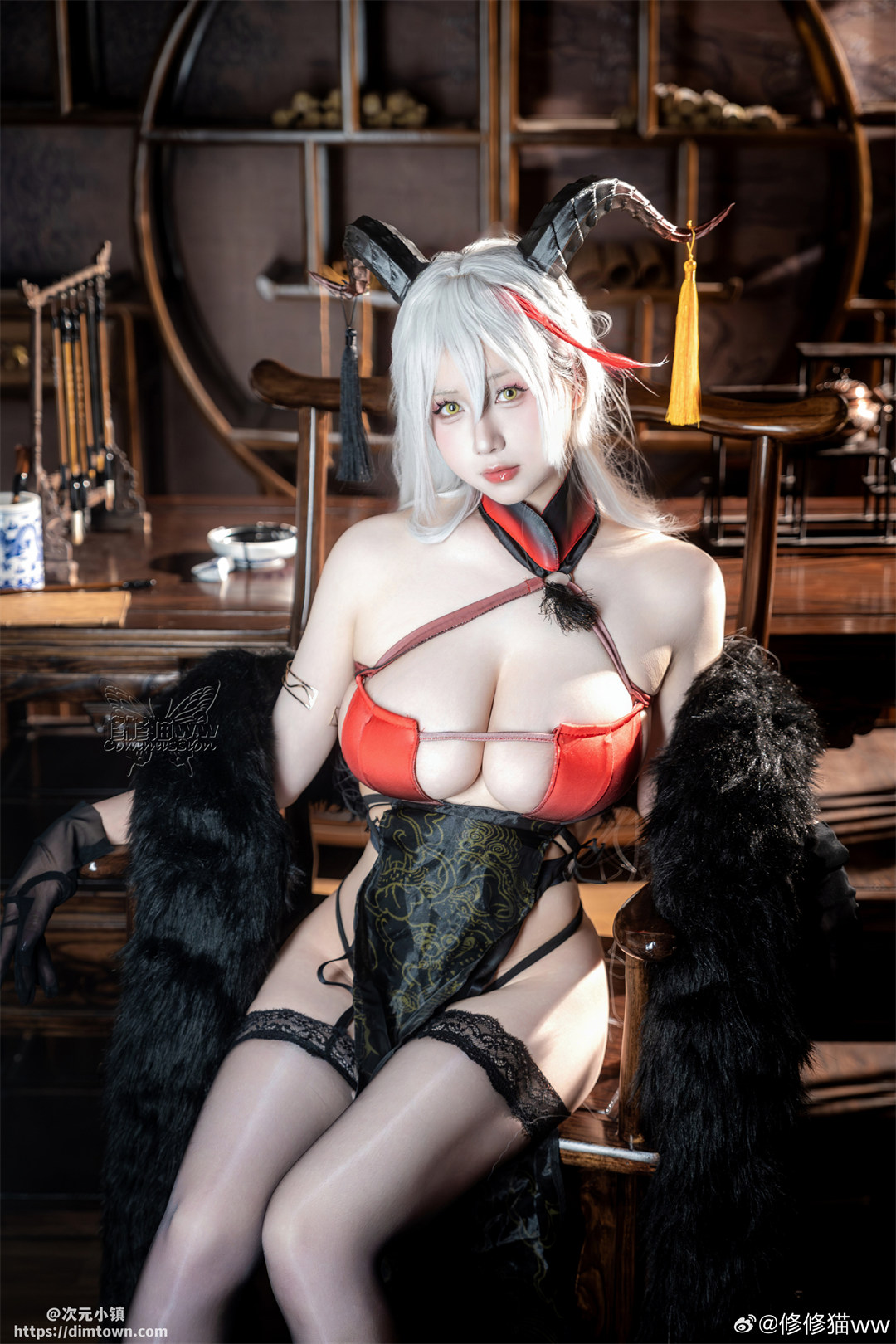 COSPLAY 碧蓝航线 埃吉尔换装【 金龙腾祥云】@修修猫ww COSPLAY-第9张