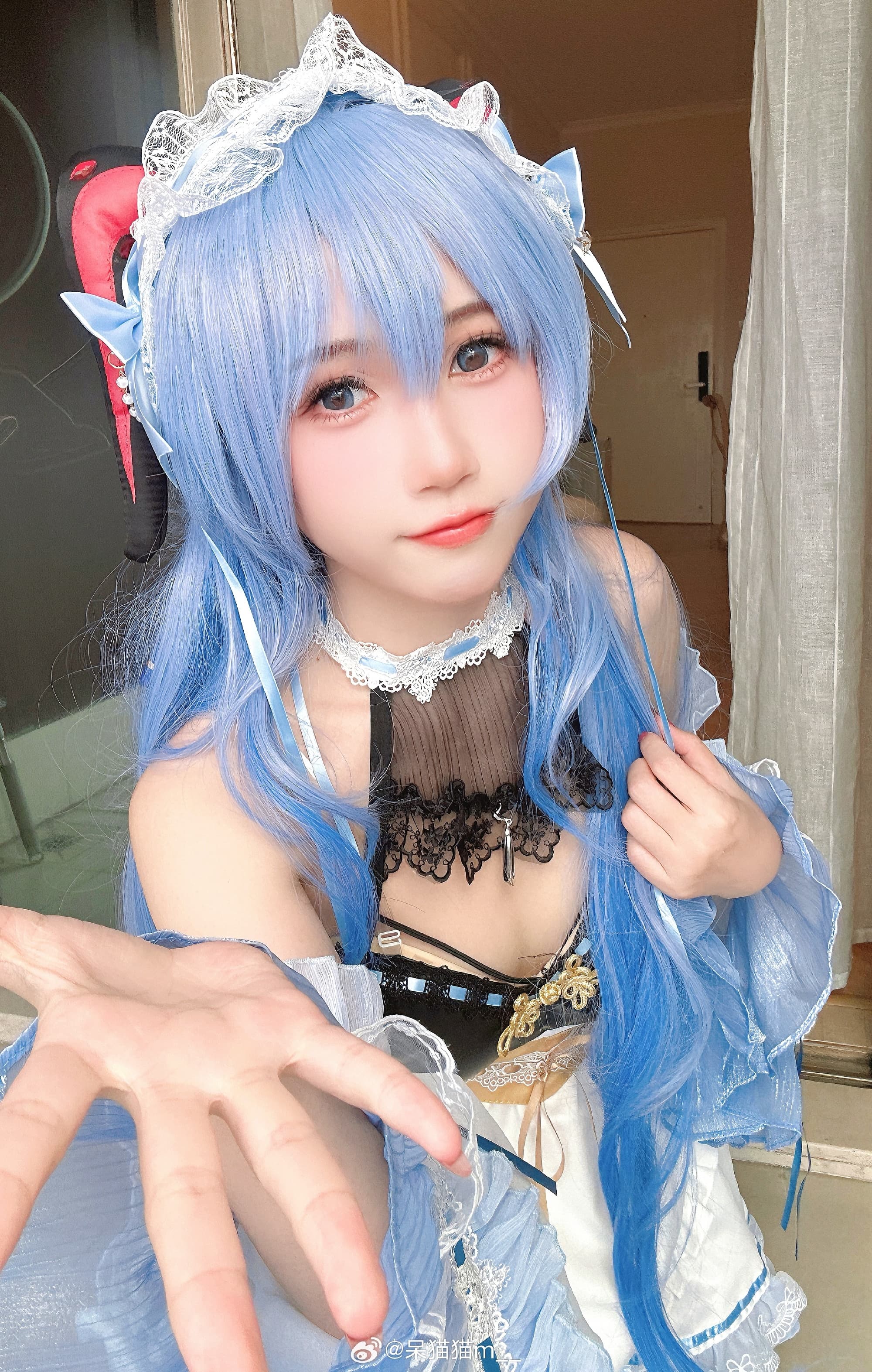 COSPLAY 原神 甘雨cos 同人女仆@呆猫猫m__ COSPLAY-第1张