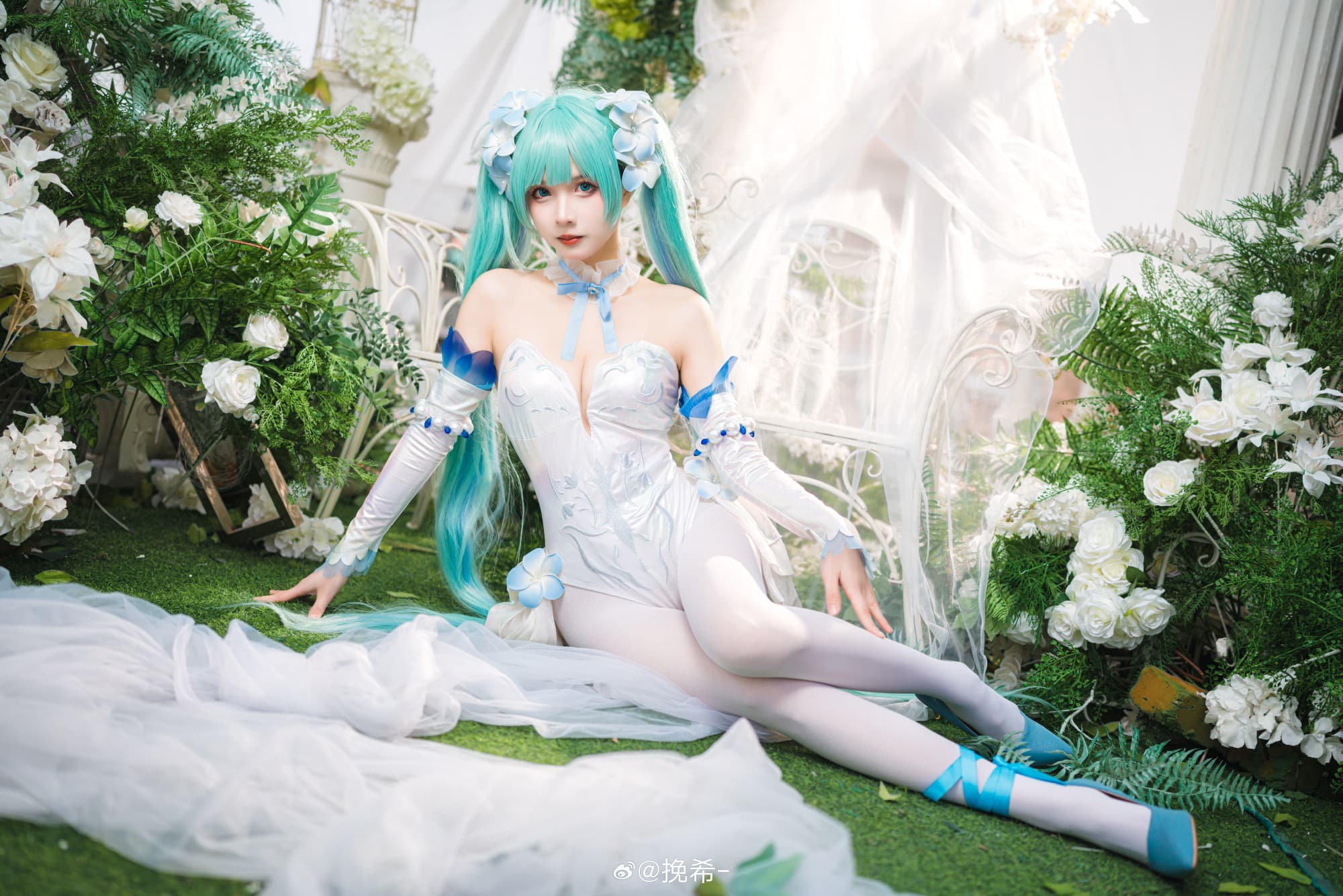 COSPLAY 🦋 miku·粉蝶花精灵 🦋 初音未来 miku@挽希- COSPLAY-第15张