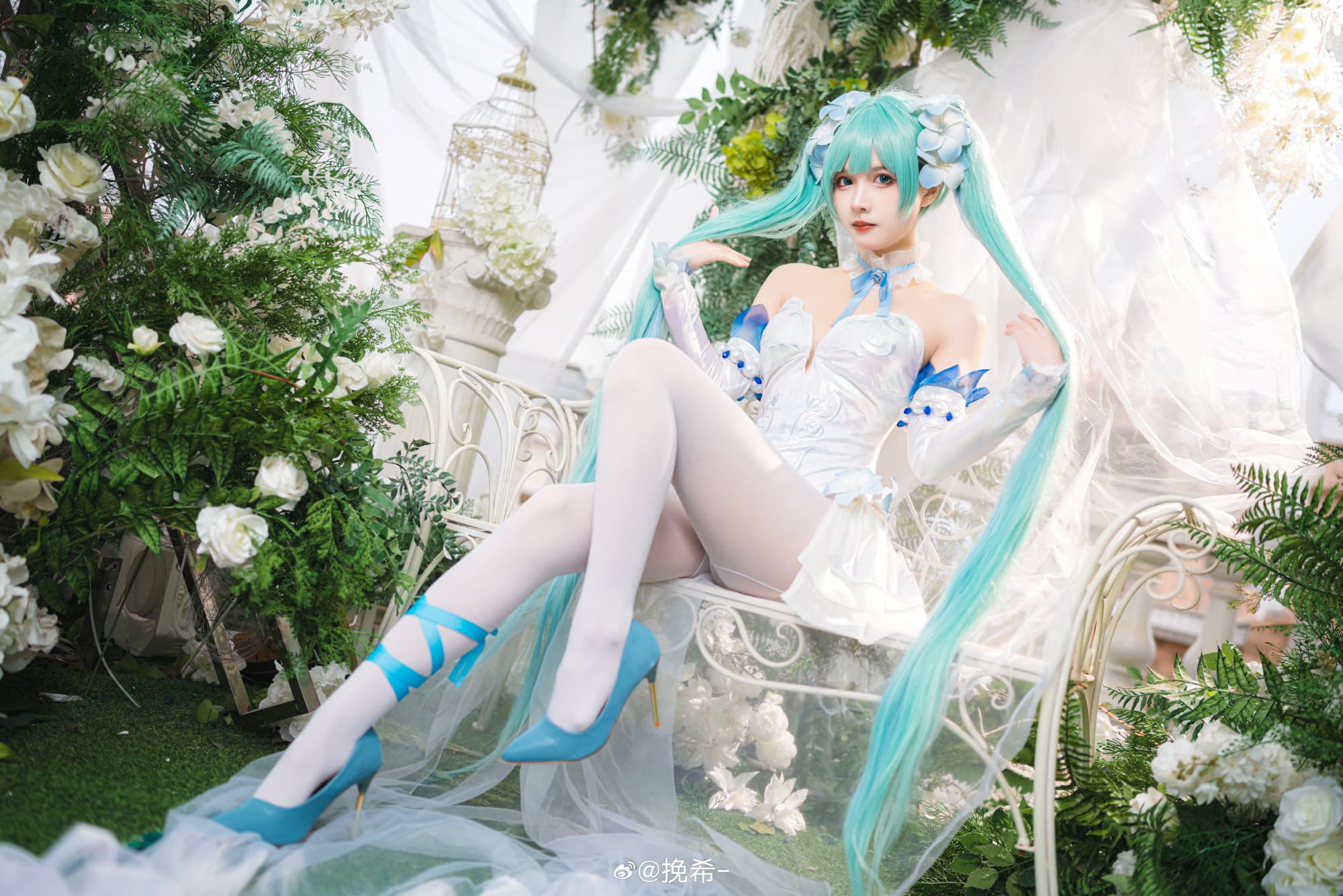 COSPLAY 🦋 miku·粉蝶花精灵 🦋 初音未来 miku@挽希- COSPLAY-第2张