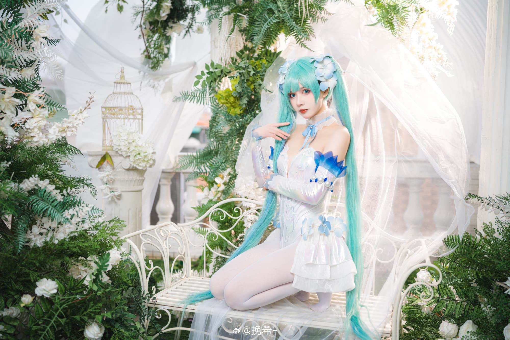 COSPLAY 🦋 miku·粉蝶花精灵 🦋 初音未来 miku@挽希- COSPLAY-第14张